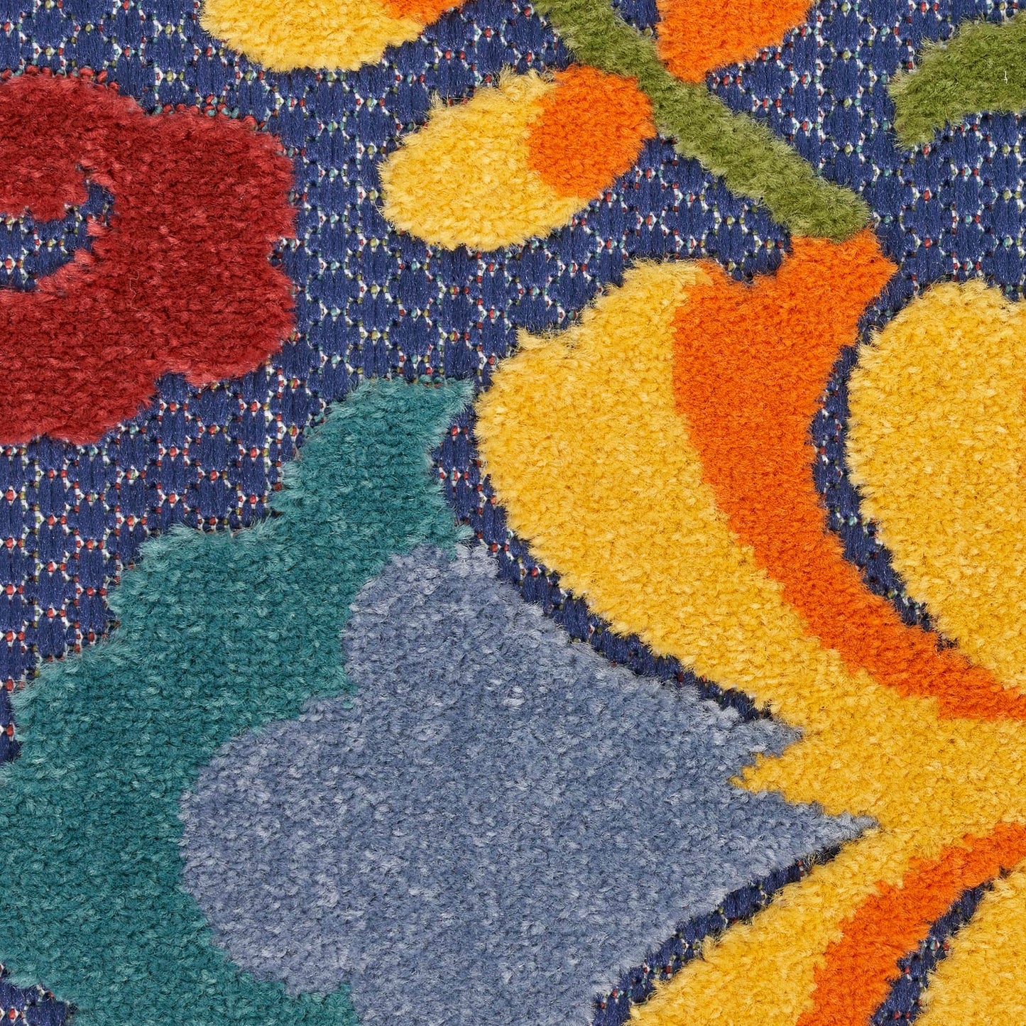 Nourison Home Aloha Navy Multicolor 5'3" x 7'5" Area Rug - Easy Clean, Non Shedding, Bed Room, Living Room, Dining Room, Kitchen (5' x 8')