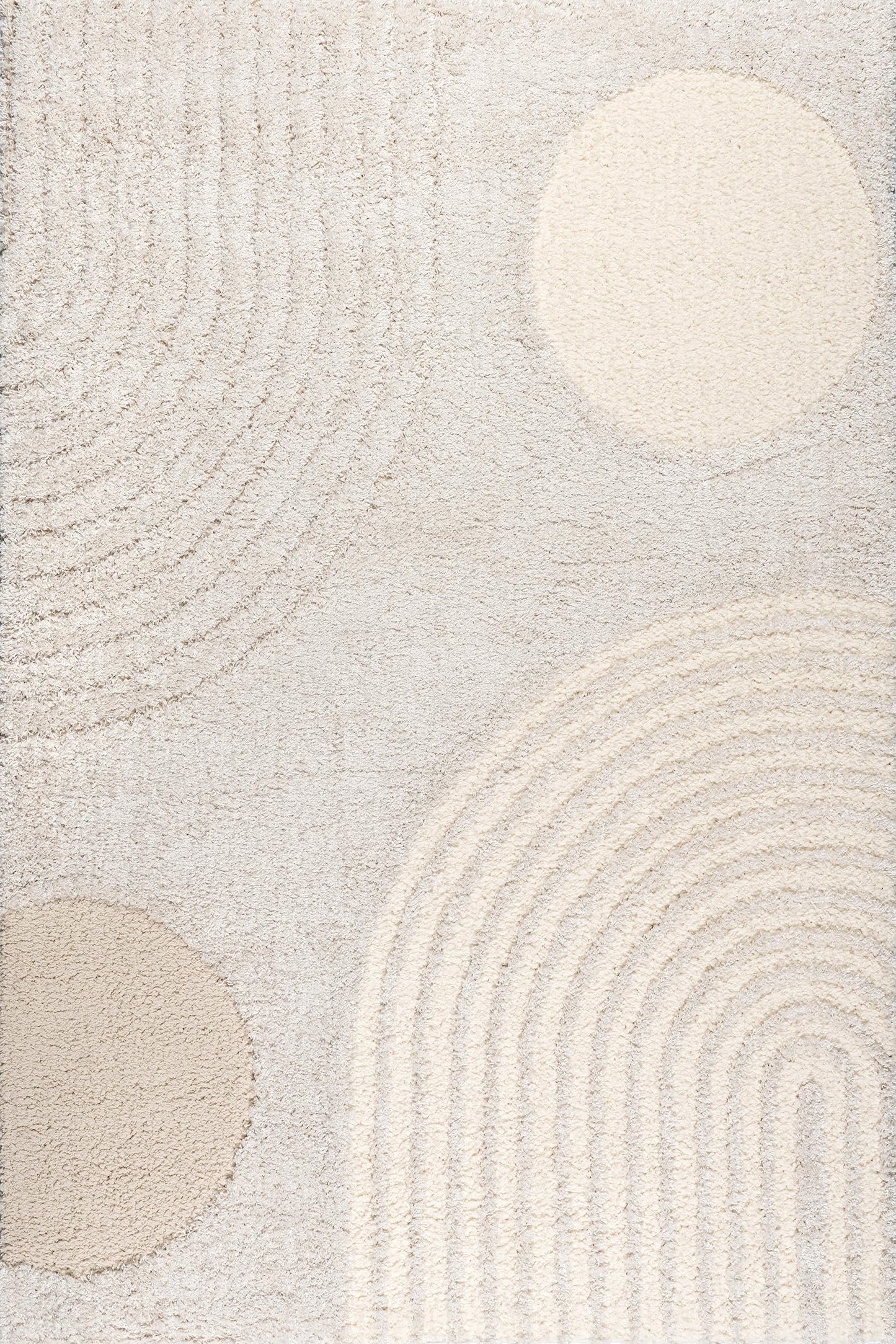 Nuloom Gloria Beige, 3' x 5', Abstract, Shag, Soft and Cozy, Plush, High Traffic, Stain Resistant, Easy Clean, Durable Area Rug for Bedroom, Living Room, Dining Space, Den, Foyer, Entryway