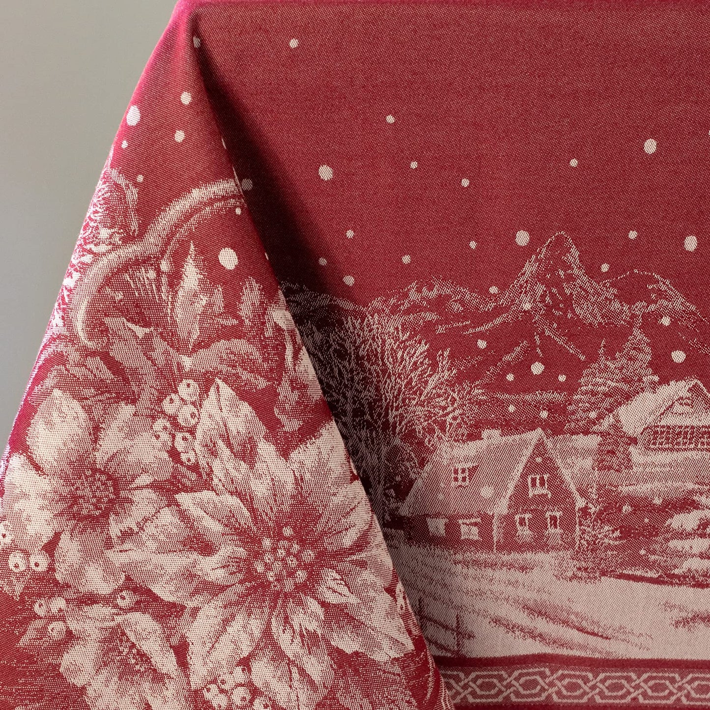 Benson Mills Engineered Jacquard Heavyweight Fabric Table Cloth, Holiday, Winter, and Christmas Tablecloth (Christmas Story, 60" x 120" Rectangular)