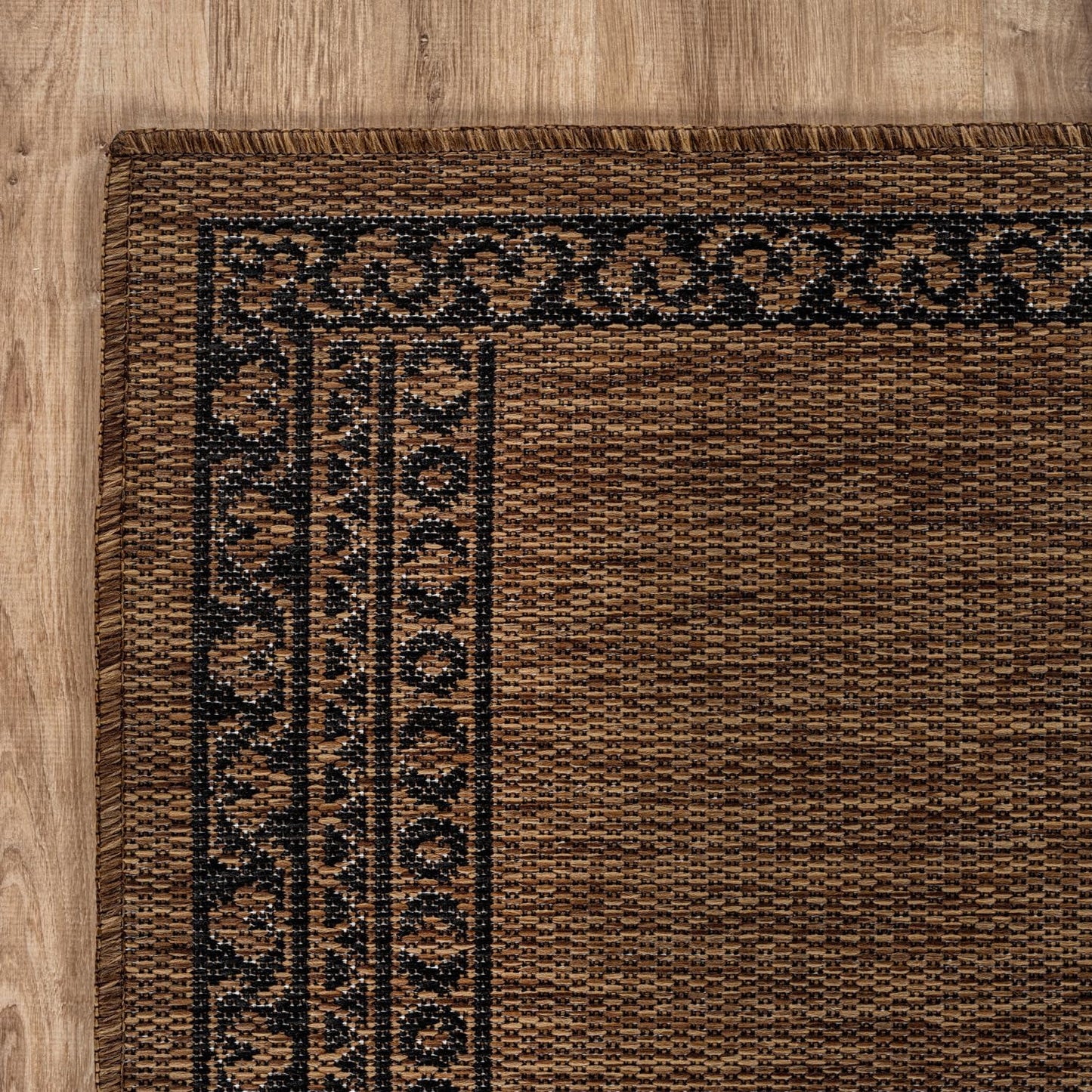 Washable Outdoor Rug 6x9 Modern Area Rugs Outdoor Carpets Bordered Pattern Non Shedding Waterproof Easy Clean Patio Deck Porch Living Room Bedroom Garden RV (6 X 9 Gold)