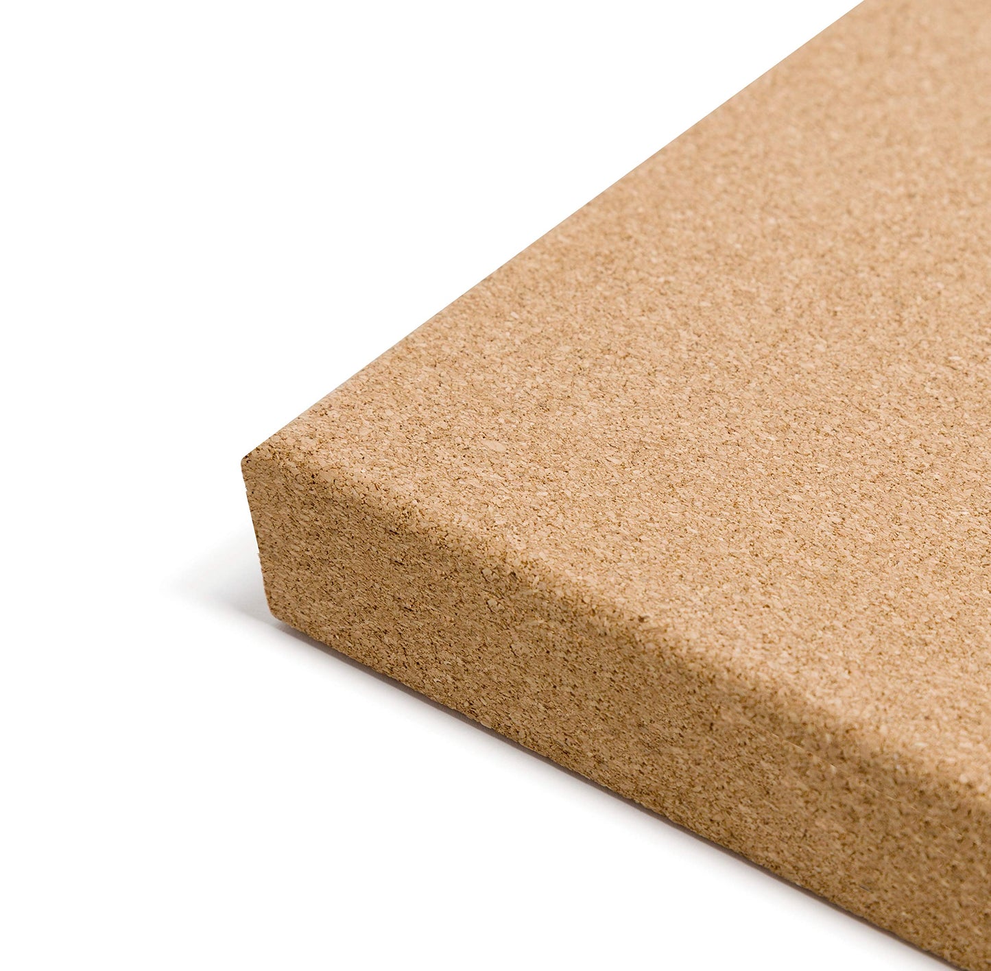 U Brands Frameless Square Cork Bulletin Board, Office Supplies, 14” x 14”, Natural, with Push Pins, 1 Count