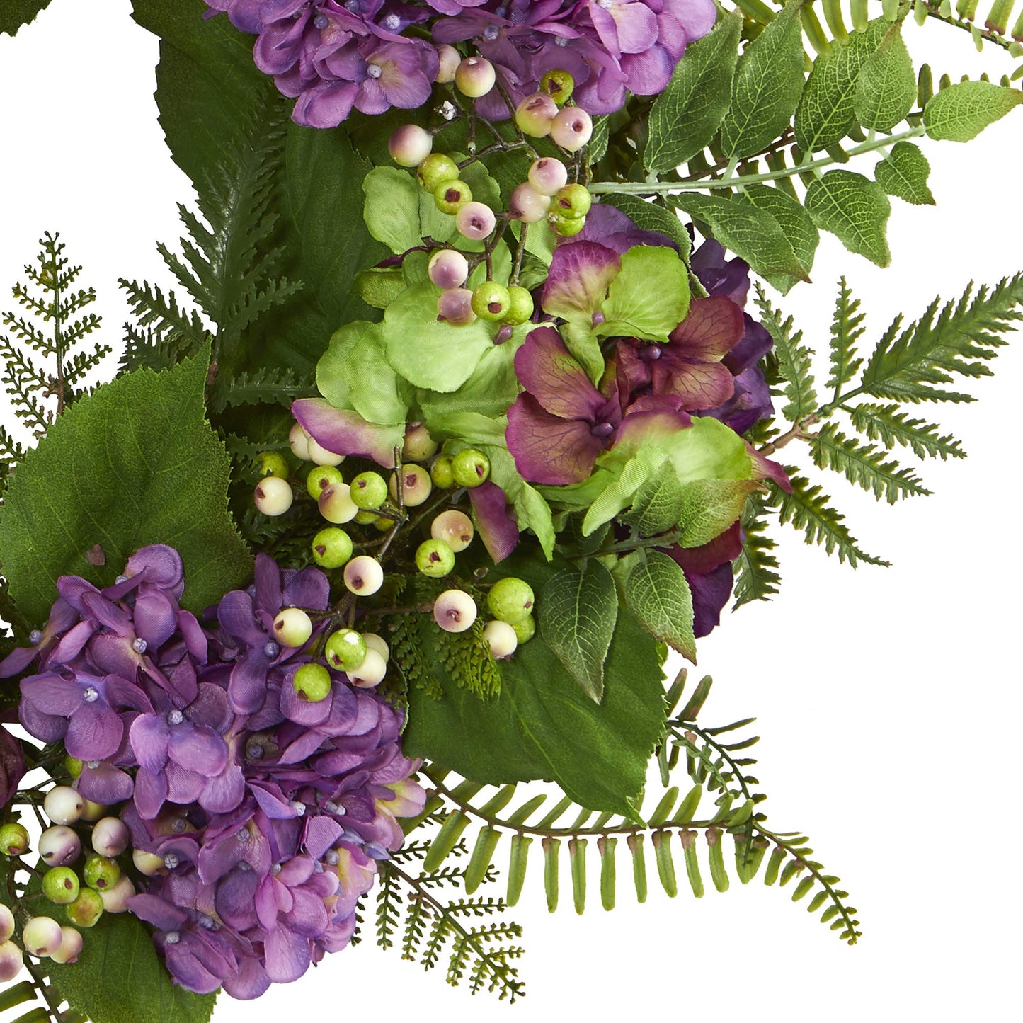 Nearly Natural 24in. Artificial Hydrangea Berry Wreath