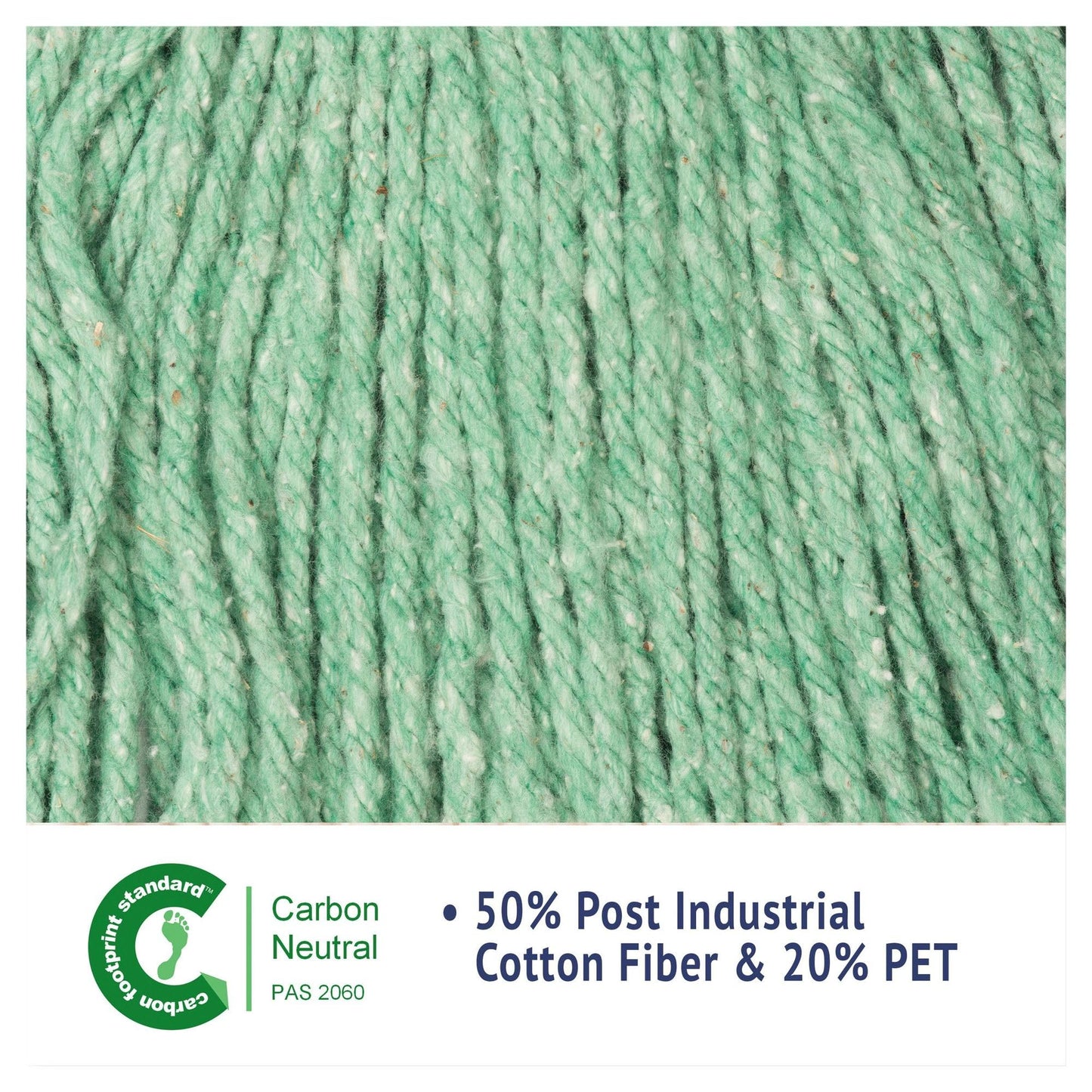 Boardwalk Super Loop Wet Mop Head, Cotton/Synthetic Fiber, 5" Headband, Medium Size, Green, 12/Carton