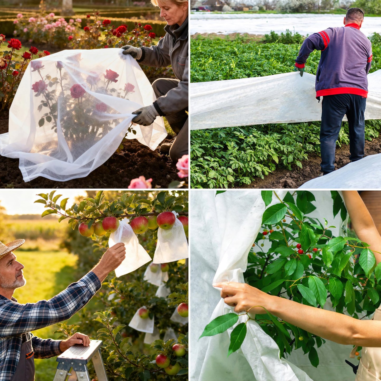 eisoco Plant Covers Freeze Protection, 10 * 40FT 1.1 oz/yd² Large Thick Frost Blankets for Outdoor Plants in Winter, Floating Row Cover for Vegetable Garden, Frost Cloth Plant Freeze Protection