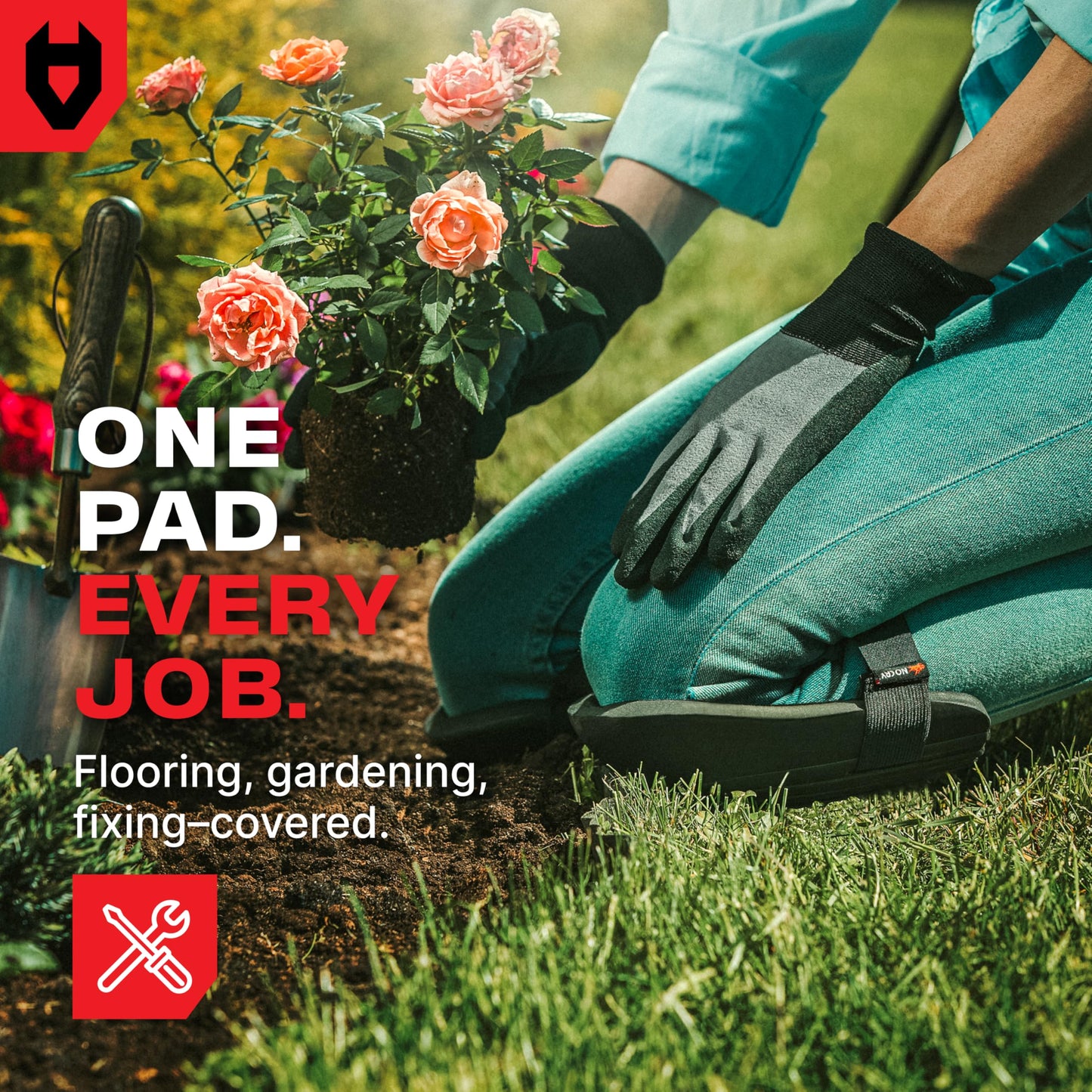 NoCry Gardening Knee Pads for Women and Men – Waterproof Foam Padding in a Lightweight Yet Durable Design; Easy to Wear with Adjustable Elastic Hook-and-Loop Straps – Ideal for the Garden and Yard Work