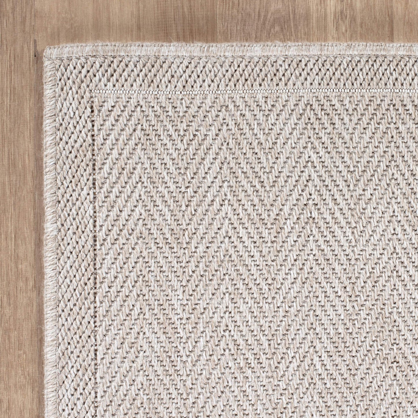 CAMILSON Easy Jute Rug 10x14, Indoor Outdoor Off-White Color Fiber Area Rugs for Living Room and Patio Rug Herringbone Boho Woven Design Easy-Cleaning Washable Outside Carpet Alfombras 10 x 14