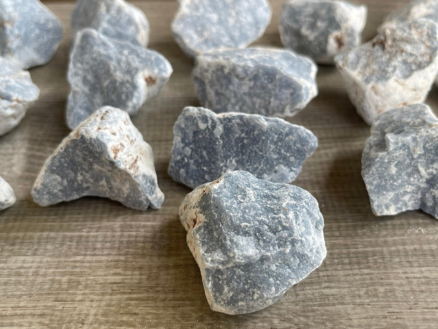 GAF TREASURES Wholesale Raw Angelite Crystals, Natural Angelite Stone, Natural Rough Angelite Crystals, Angelite Rough, Angelite Healing Crystals (Angelite, 0.5 Pound)