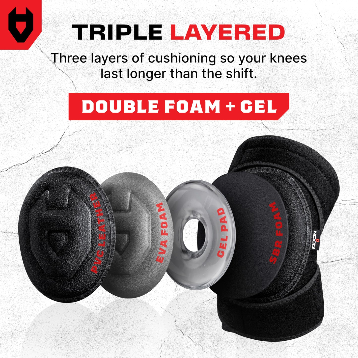 NoCry Gel Knee Pads for Men and Women with Soft Foam Cushion — Waterproof Anti-Slip Cap and Easy to Use, Adjustable Non-Slip Straps — Durable, Lightweight Design — Perfect for Gardening Work