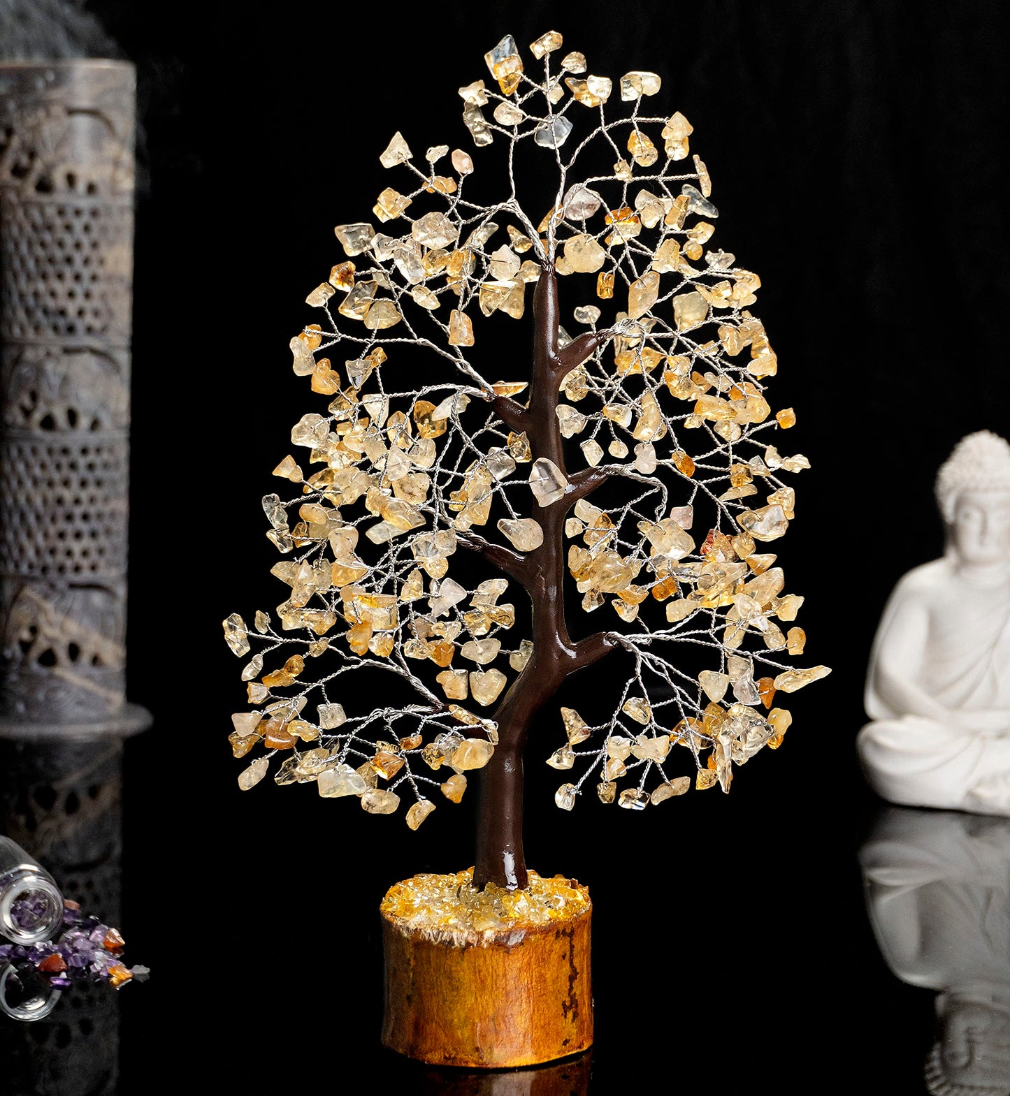 Crocon® Citrine Birthday Gifts for Women, Men & Friends | Tree of Life Crystals and Healing Stones, Home & Office Decor, Gemstones Money Tree, Women Gift Ideas | House Warming Gifts New Home for Mom