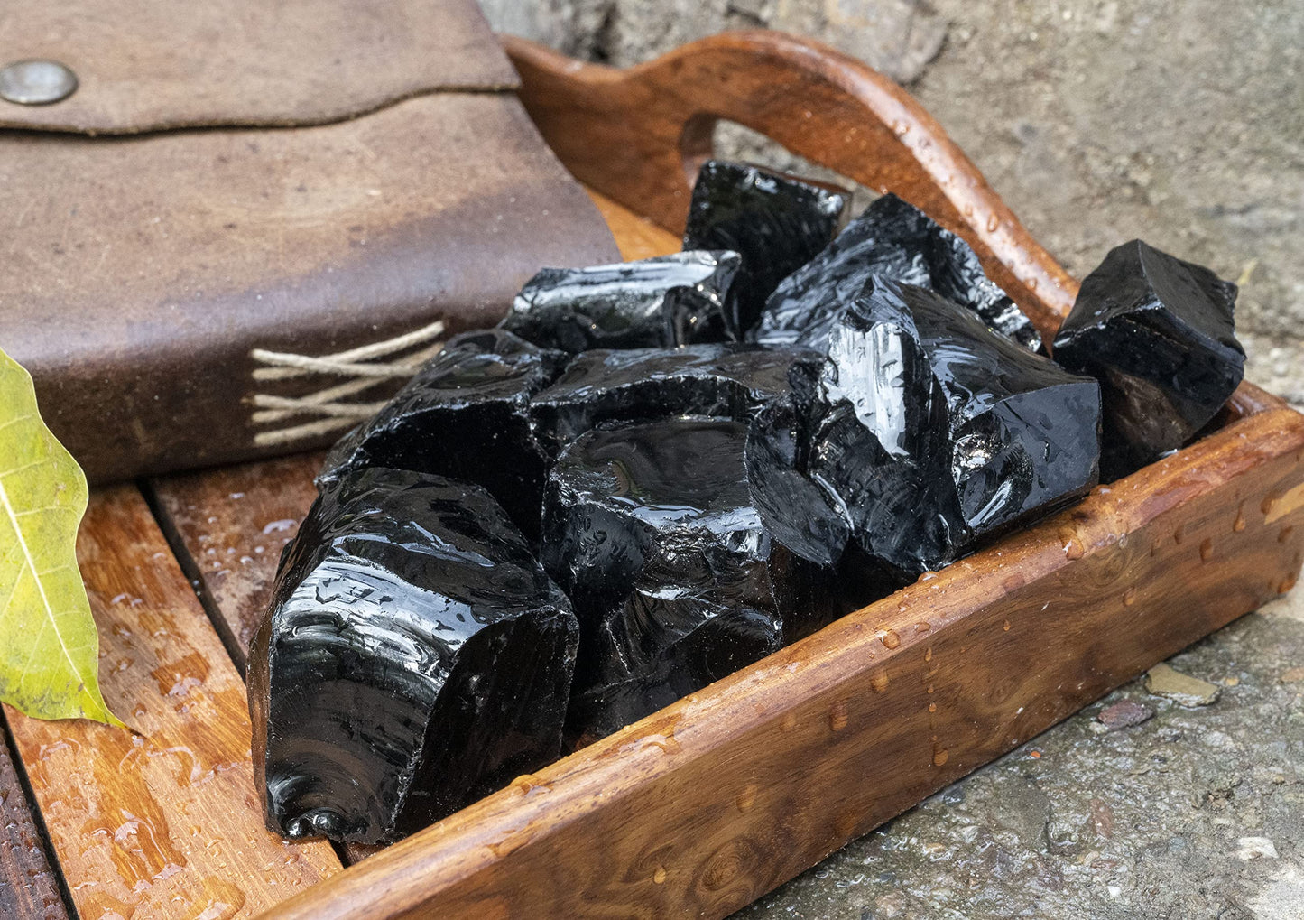 Black Obsidian Raw Stones for Tumbling, Rough Gemstones and Crystals, Jewelry Making, Polishing, Cabbing, Lapidary, Fountain Rocks, Decoration, Wire Wrapping, Gem Mining, Reiki Healing 1 lb