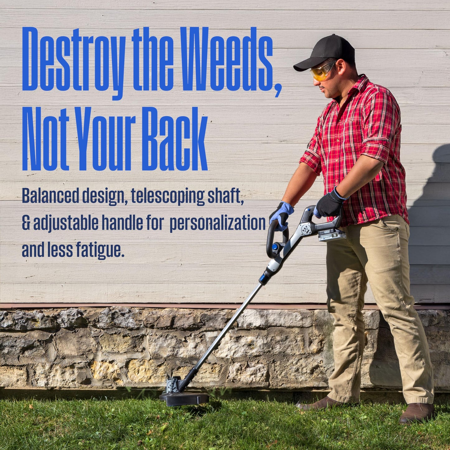 Westinghouse 20V 2-in-1 Cordless String Trimmer and Edger, 12 Inch Cutting Path with 2.0Ah Battery and Charger