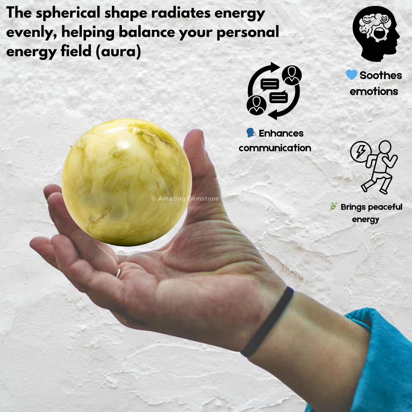Amazing Gemstone Serpentine Crystal Ball with Stand - 2 Inches Crystal Sphere Meditation Balls for Witchcraft and Decorative Balls