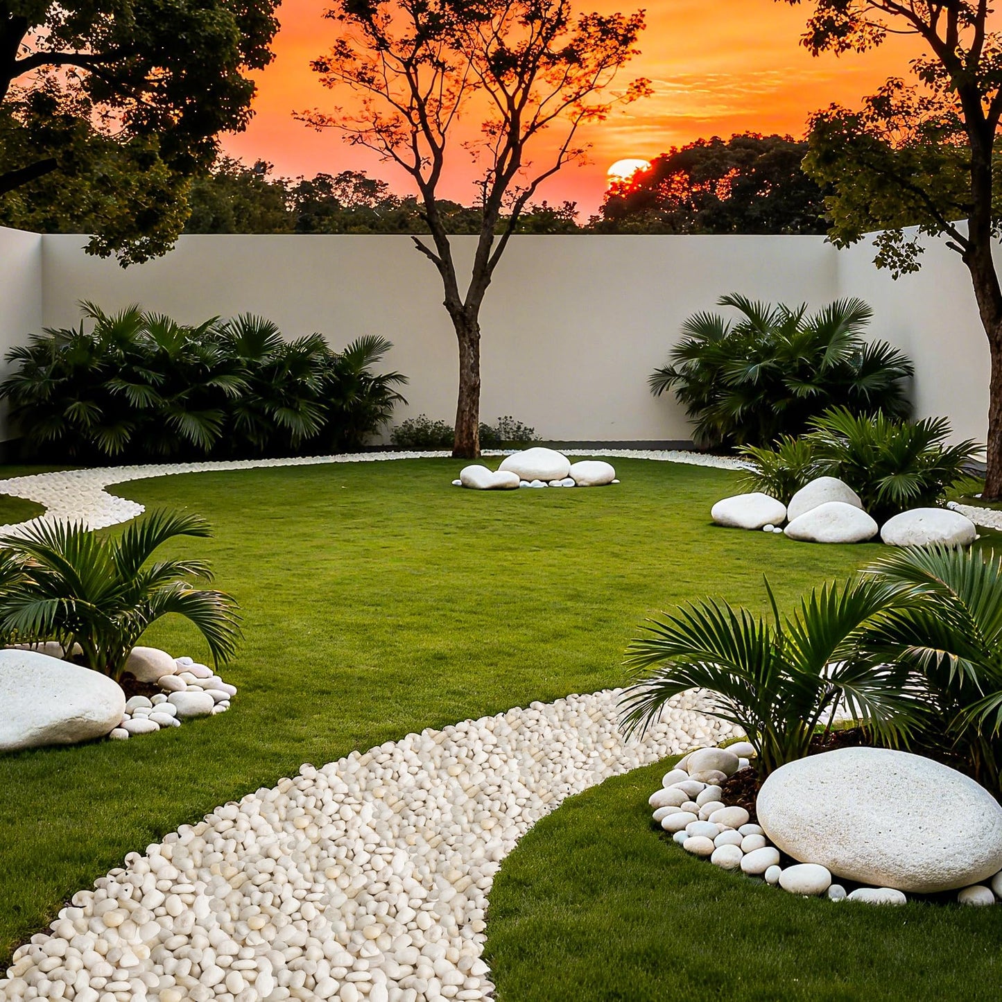 Onlyfire 10lb White Polished Pebbles, 3/8"-13/16" Natural Decorative River Rocks Aquarium Gravel Stones for Landscaping, Indoor Plants, Vase, Succulent, Fish Tank