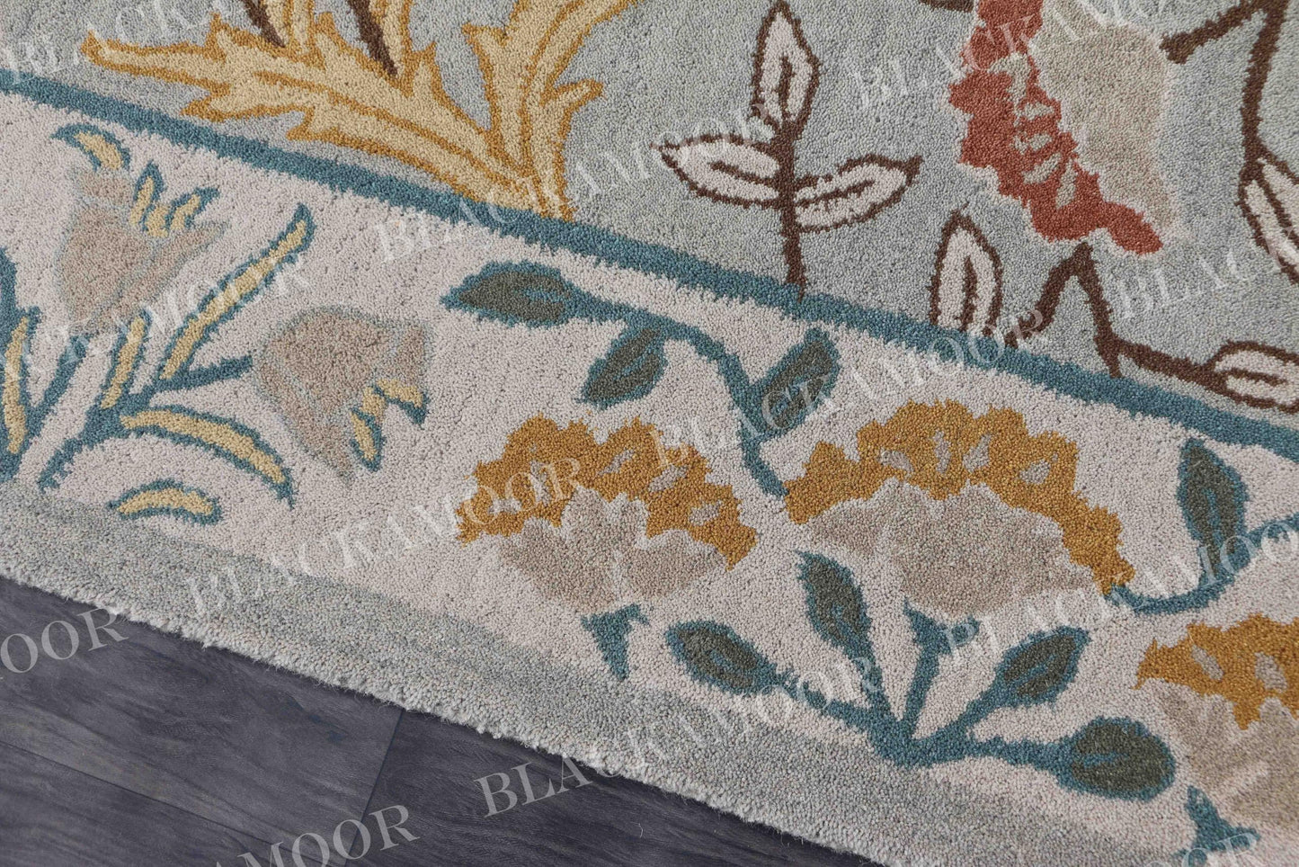 Isabel Handmade Wool Tufted Area Rug | Unique Traditional Adeline Gray Jaipuri Design, Thick & Soft Carpet | Perfect for Living Room, Bedroom Decor (3' X 5')