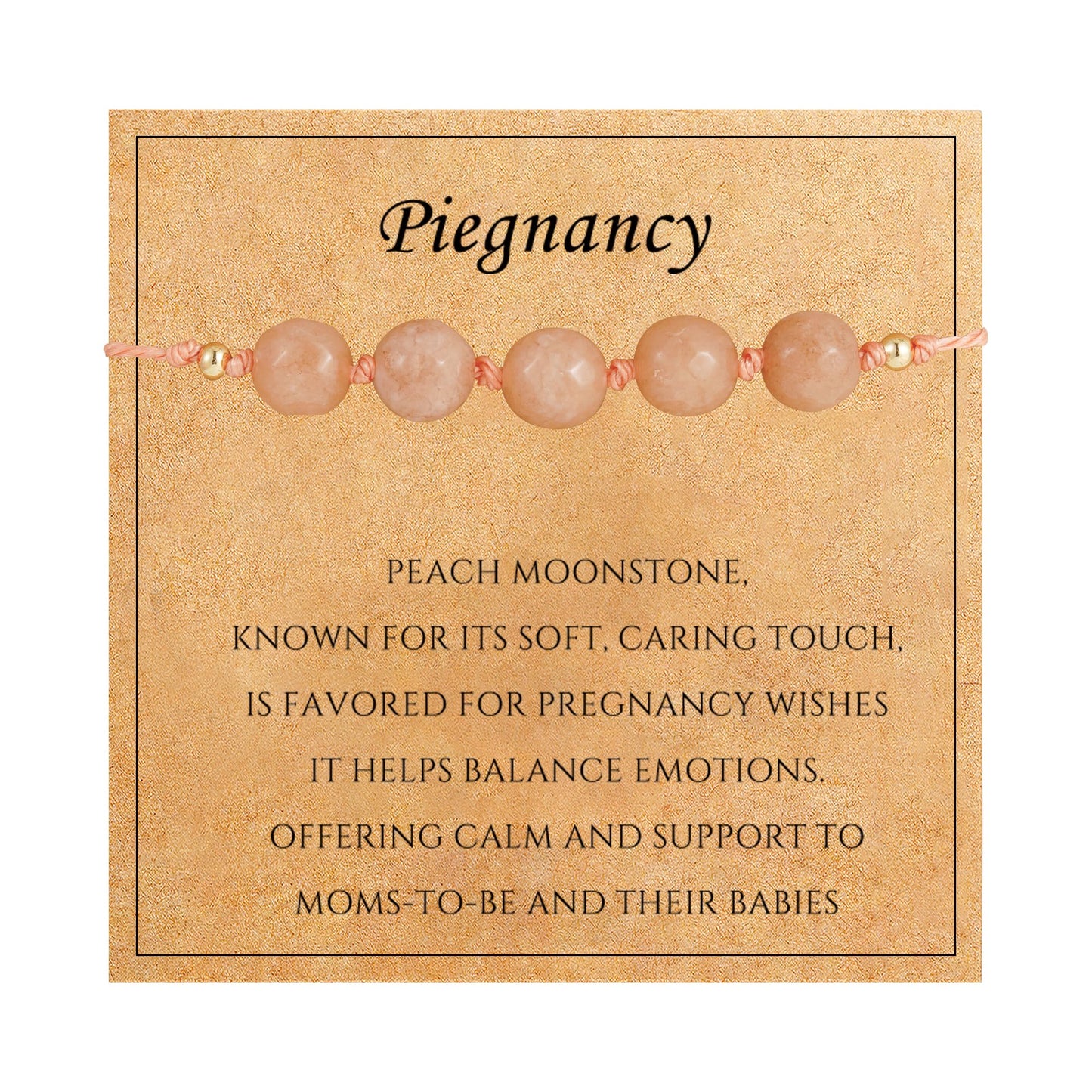 Fezodo Pregnancy Gifts for Expecting Mom, Protection Crystals Natural Energy Healing Crystal Beaded Bracelet Empath Protection Bracelet for Women Chistmas Valentines day Birthday Gift for Friends Women