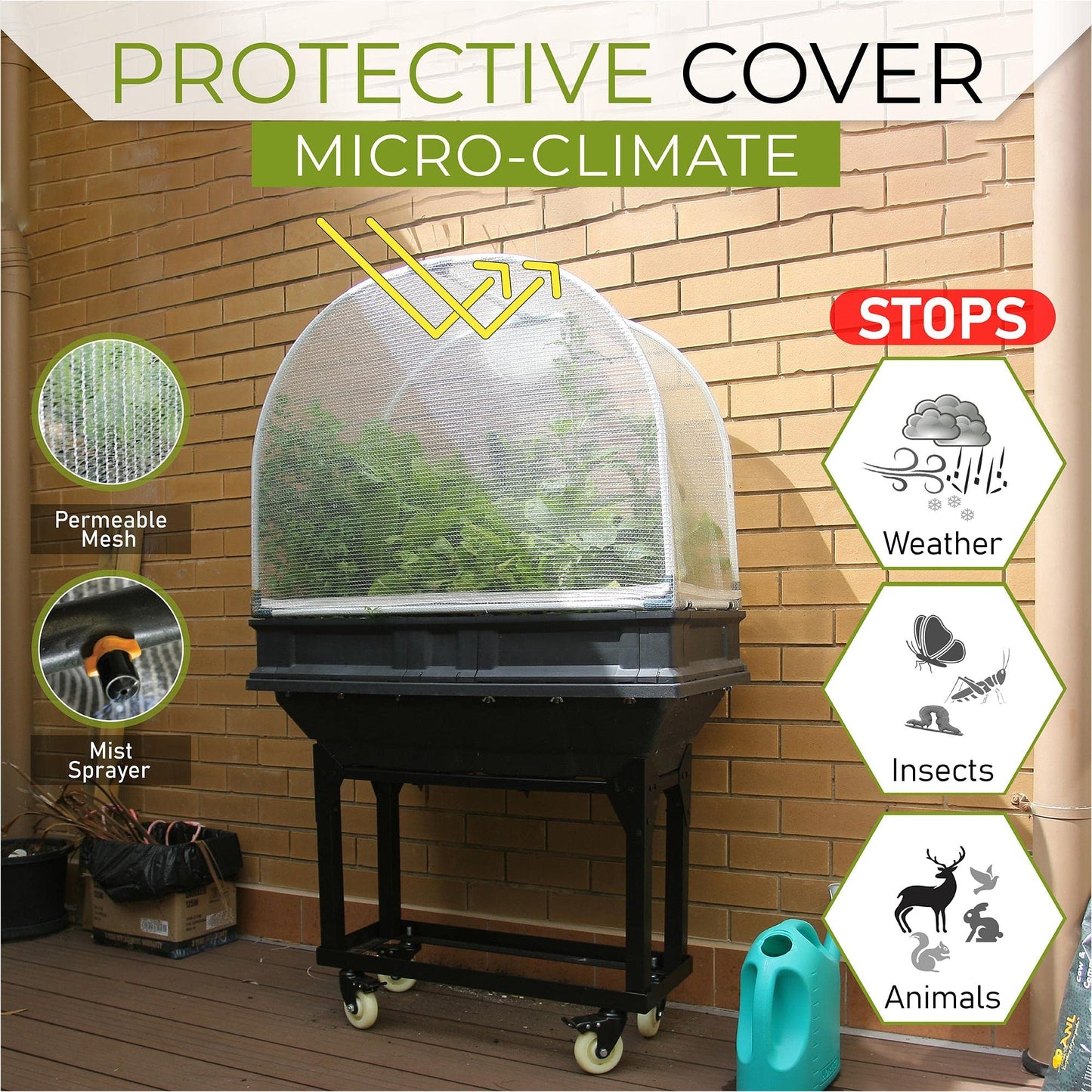 Vegepod - Raised Garden Bed - Self Watering Container Garden Kit with Protective Cover, Easily Elevated to Waist Height, 5 Years Warranty (Small)
