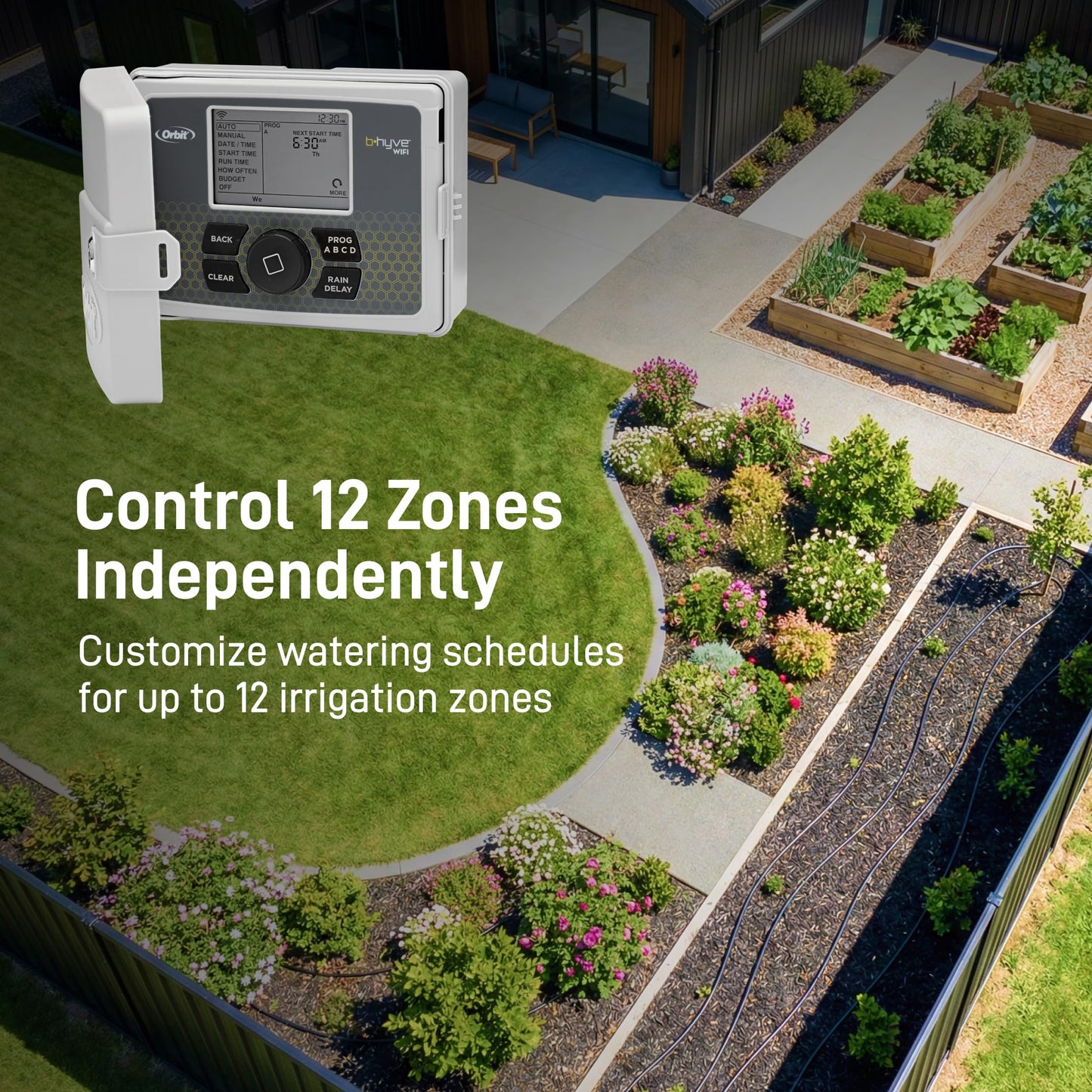 Orbit 57950 B-hyve 12-Zone Smart Indoor/Outdoor Sprinkler Controller