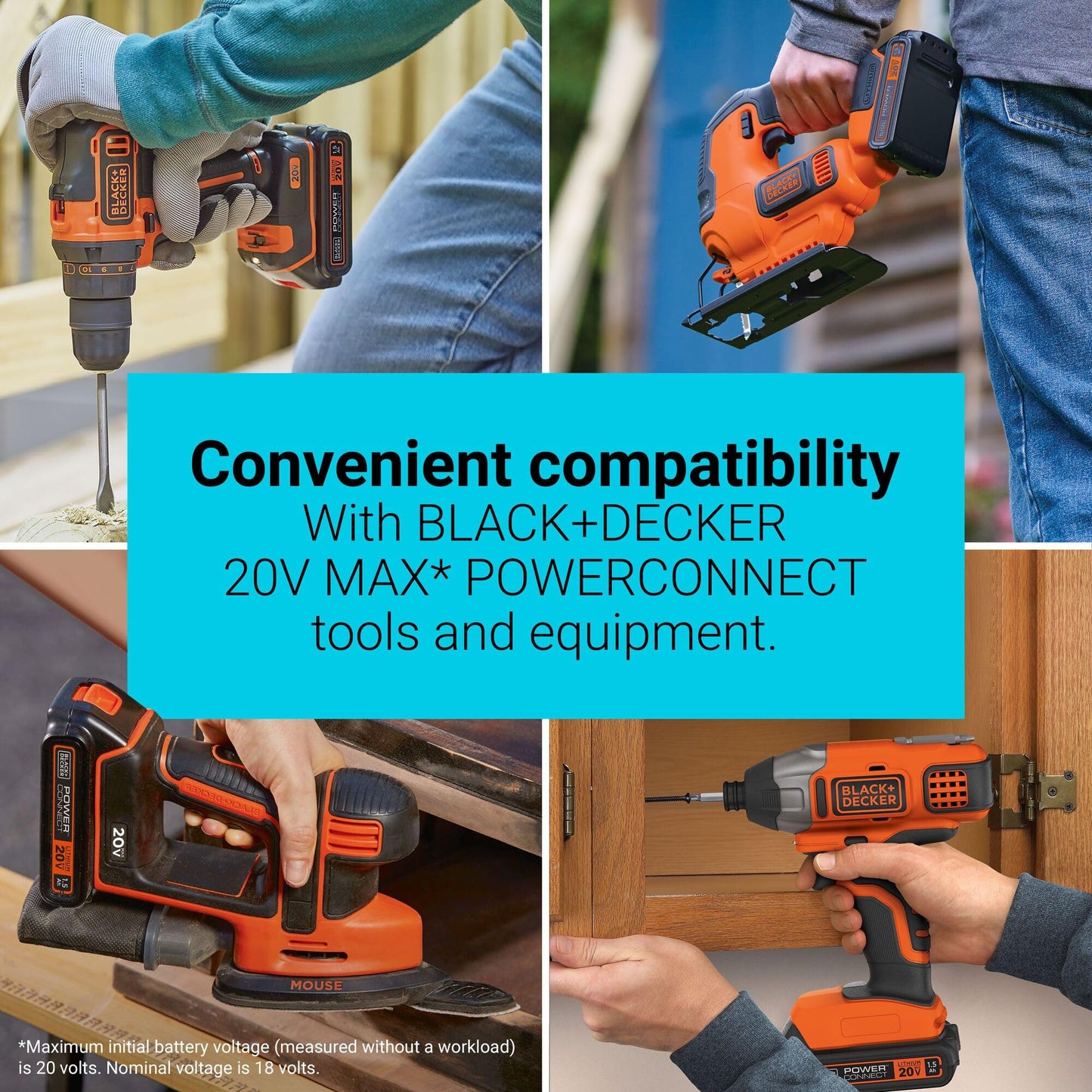 BLACK+DECKER 20V MAX POWERCONNECT 1.5 Ah Lithium Ion Battery, 2 Pack, Cordless Tool Battery Packs, Charger Sold Separately (LBXR20-OPE2)