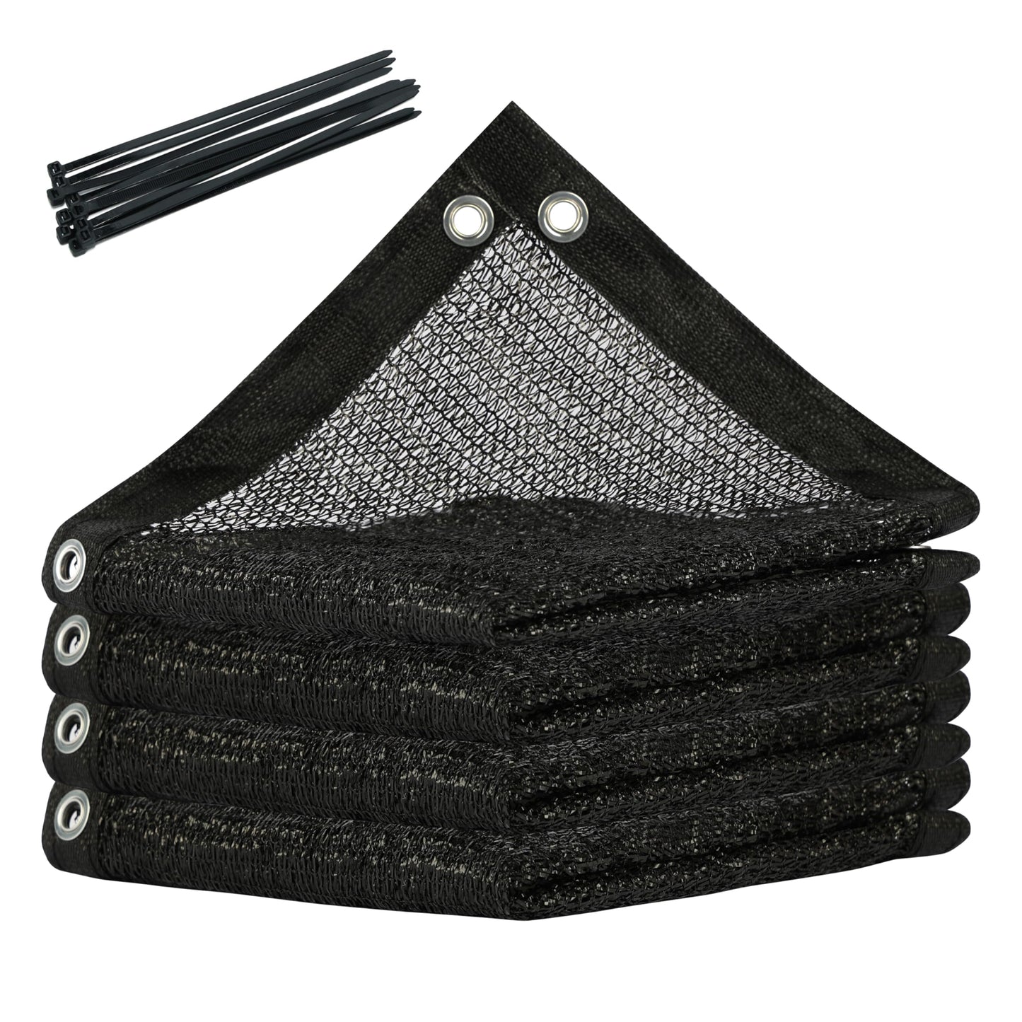 ShadeMart 50% Shade Cloth for Plant, Black 10FT x 10FT Outdoor Shade Tarp, Shade Cover with Upgrade Grommets and Zip Ties, Netting Sunblock Net for Vegetables Flower Garden Greenhouse, We Custom Size