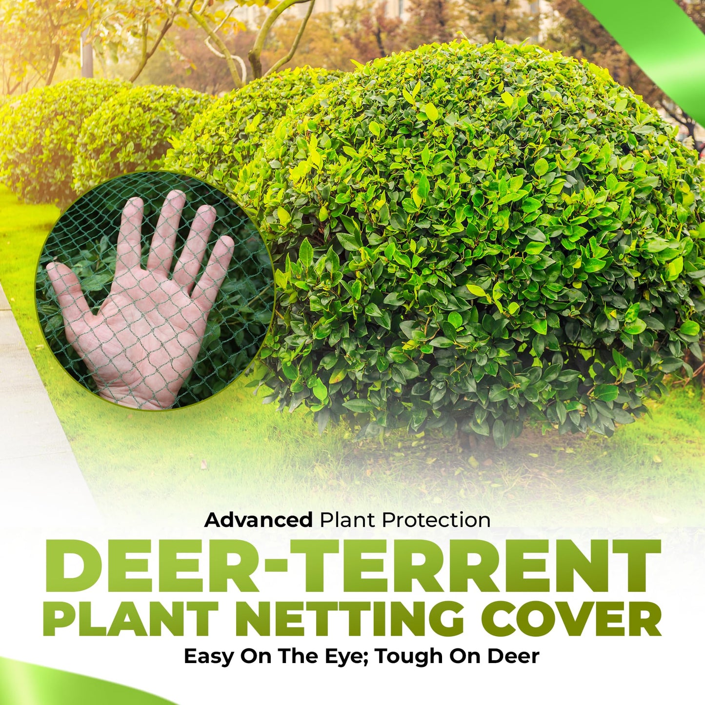 Deer-Terrent Deer Fencing – Heavy Duty Bird Netting, Chicken Coop, Fruit Trees, Plants, Plastic Fence, Bird Screen, Outdoor Cover, Garden Protection, Net Material, 18'x 5'