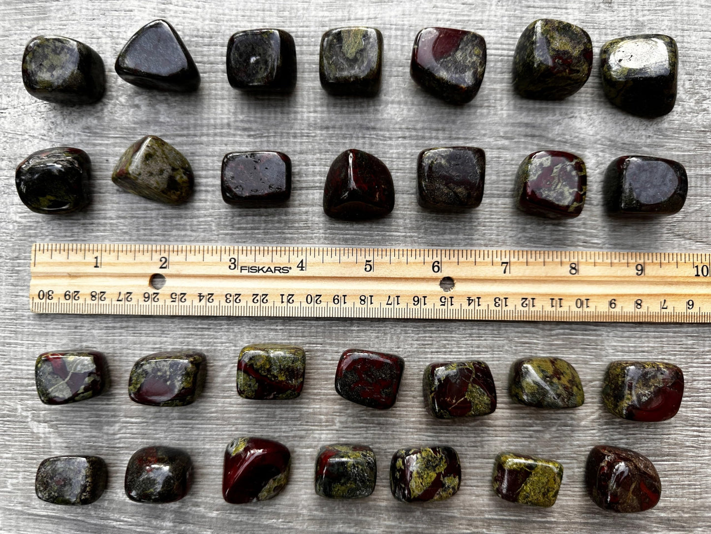 GAF TREASURES 5 Pcs Dragon Blood Jasper Tumbled Stones, Polished Dragon Blood Jasper Gemstone, Dragon Blood Jasper Healing Crystals (Dragon Blood Jasper)