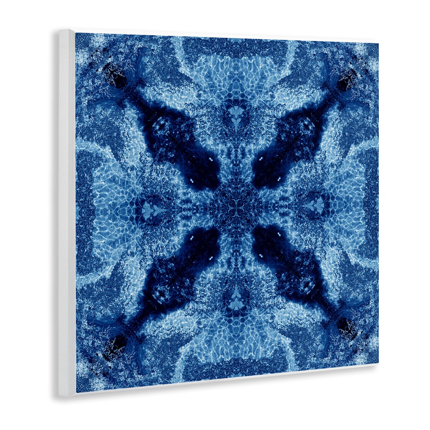 Stupell Industries Blue Mosaic Motif Wall Plaque Art Design by El Perkin, 12 x 12