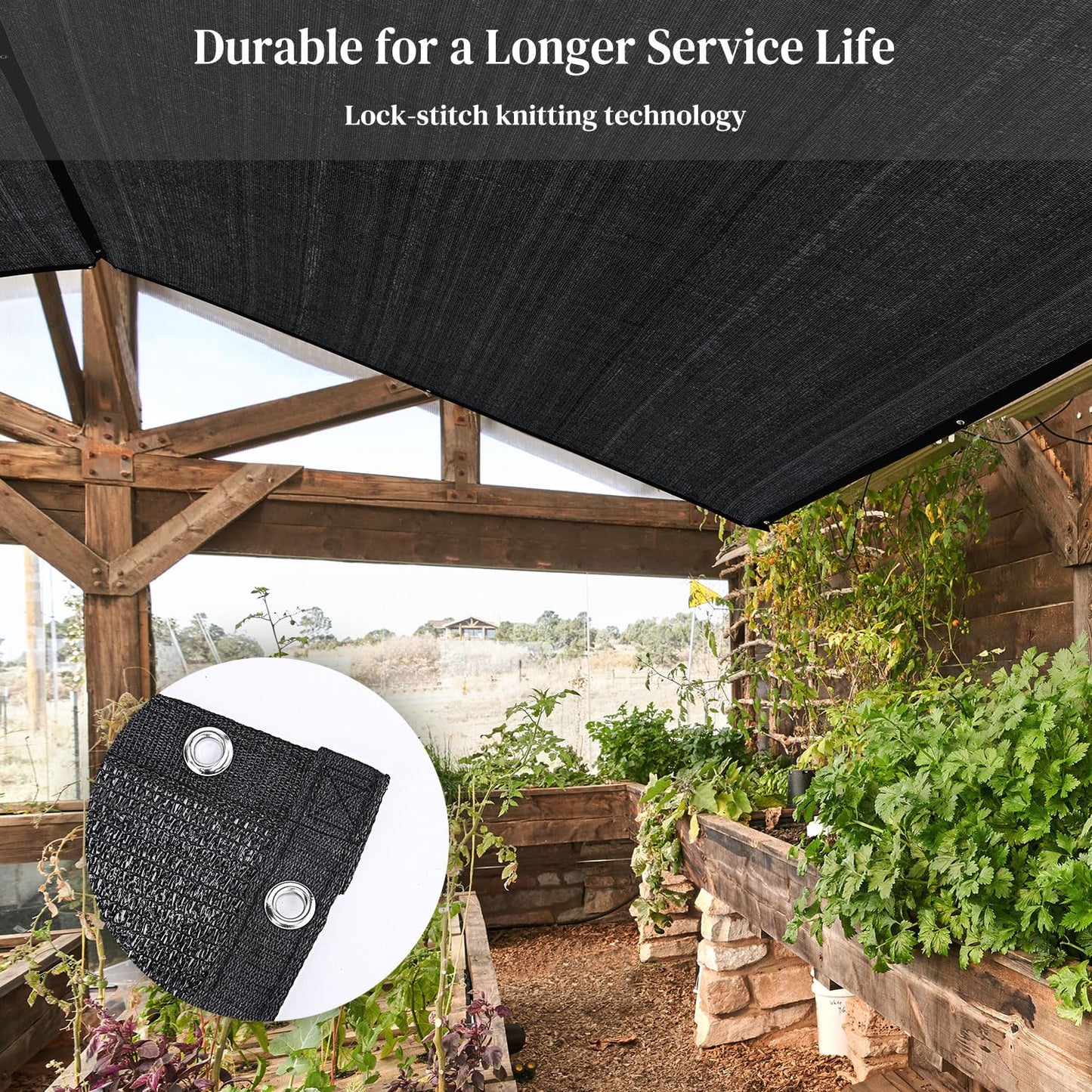 Winpull Garden 50% Shade Cloth, 14 x 20 FT Sun Shade Mesh Tarp with Reinforced Grommets, Durable HDPE Material Outdoor Shade Cloth for Plants, Greenhouse, Pergola and Backyard Patio Sunshade