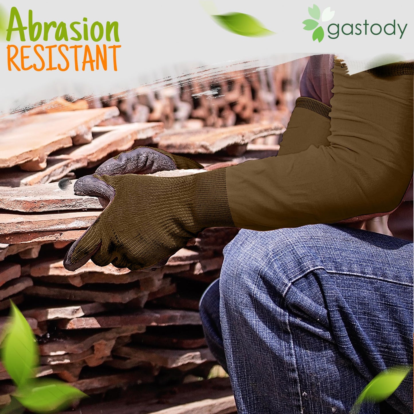 Gastody™ Long Gardening Gloves Women and Men M - Long Sleeve Garden Gloves Multipurpose Heavy Duty Outdoor and Indoor - Long Cuff Garden Gloves - Thorn Resistant Protective Work Rose Pruning Gloves