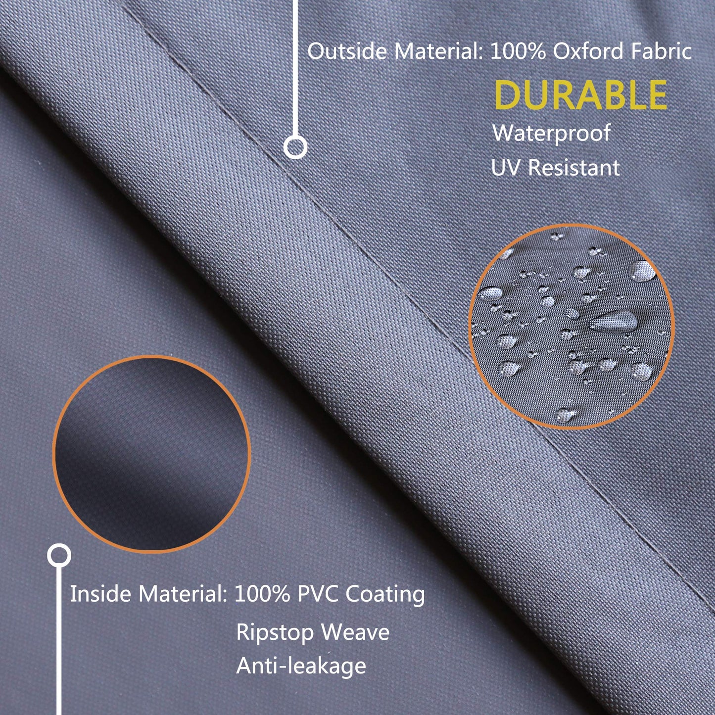 Baner Garden Patio Furniture Covers,Outdoor Furniture Cover Waterproof,Patio Furniture Set Covers for 3 Piece Outdoor Bistro,Patio Sofa Covers Set for 2 Chairs and Coffee Table,Grey