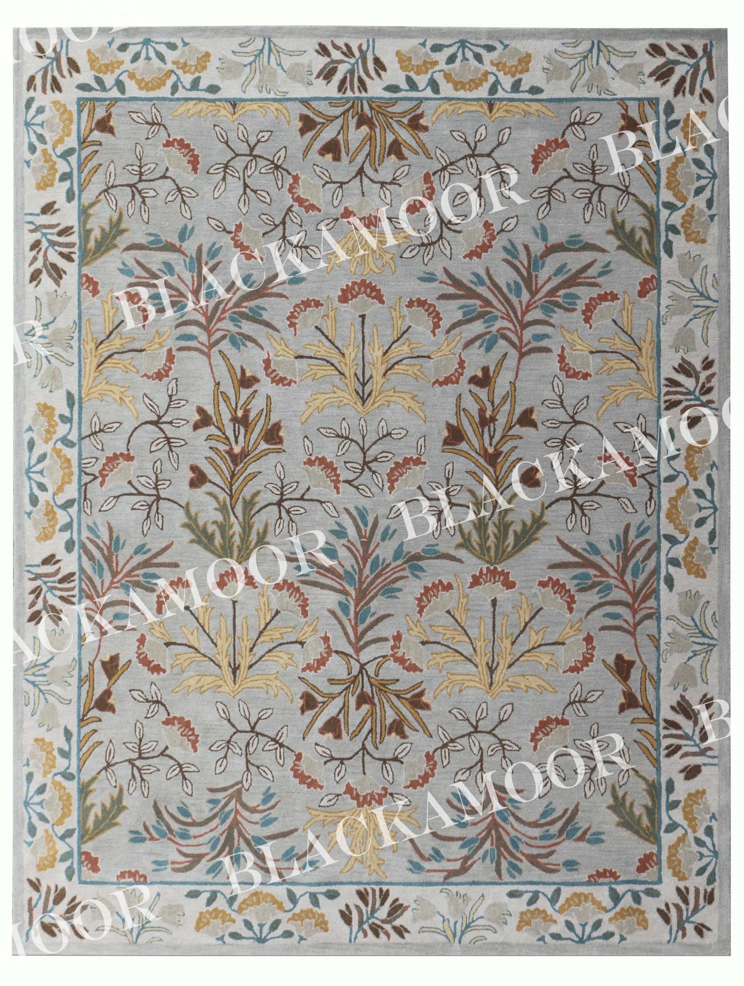 Isabel Handmade Wool Tufted Area Rug | Unique Traditional Adeline Gray Jaipuri Design, Thick & Soft Carpet | Perfect for Living Room, Bedroom Decor (3' X 5')