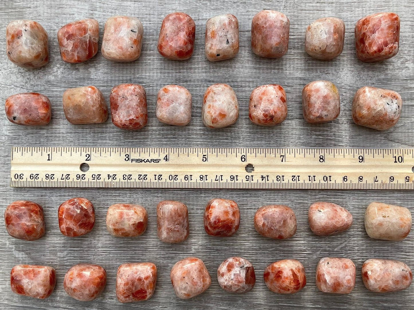 GAF TREASURES 5 Pcs Sunstone Tumbled Stones, Polished Sunstone Gemstone, Sunstone Healing Crystals (Sunstone)