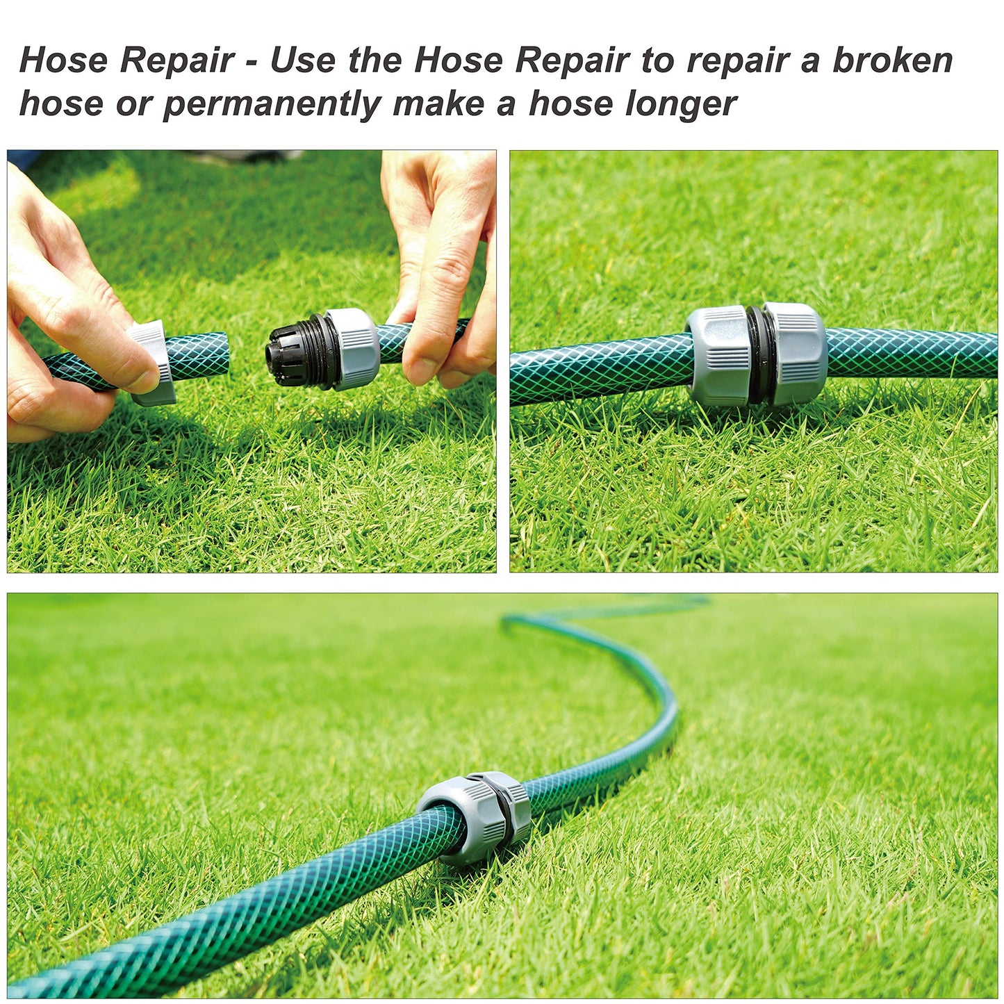 Eden 94051 Rubber Garden Hose 1/2 in. x 50 ft, DIY Hose Set