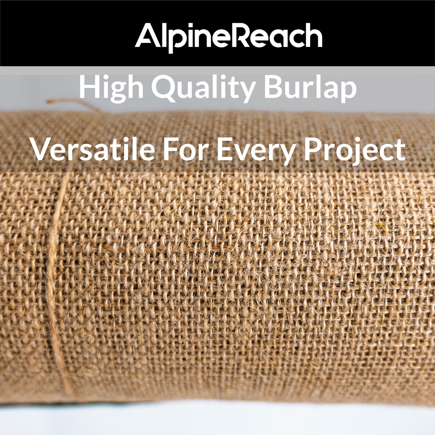 AlpineReach Burlap Fabric Roll 1.3ft x 30ft - Multipurpose Natural Jute for Tree & Plant Frost Protection, Wedding Runner Decorations, Home Center Pieces, Rustic Fiber Party Décor, Gardening