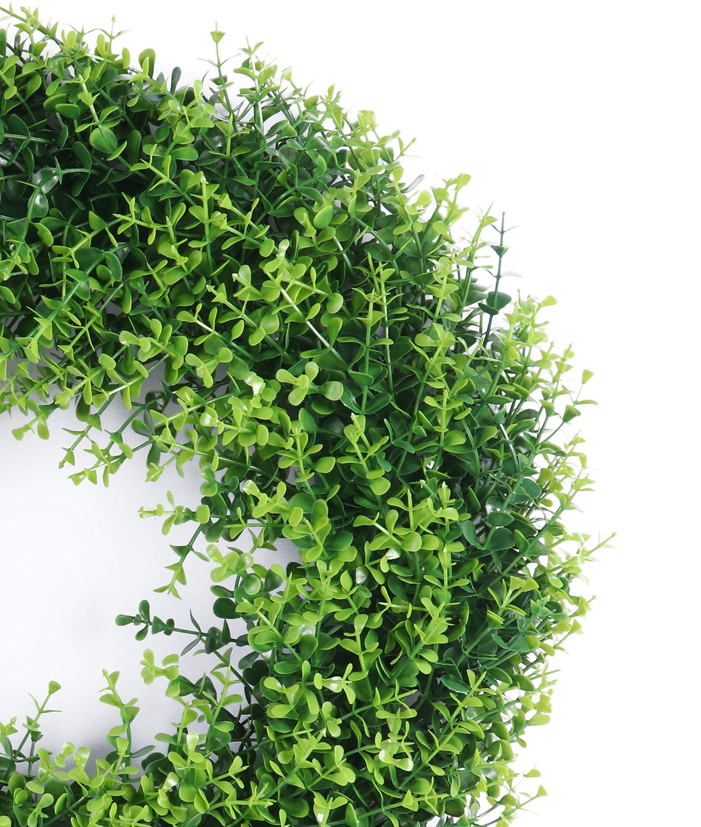 YYCRAFT Artificial Plastic Wreaths 16 Inch Boxwood Party Decor-Green