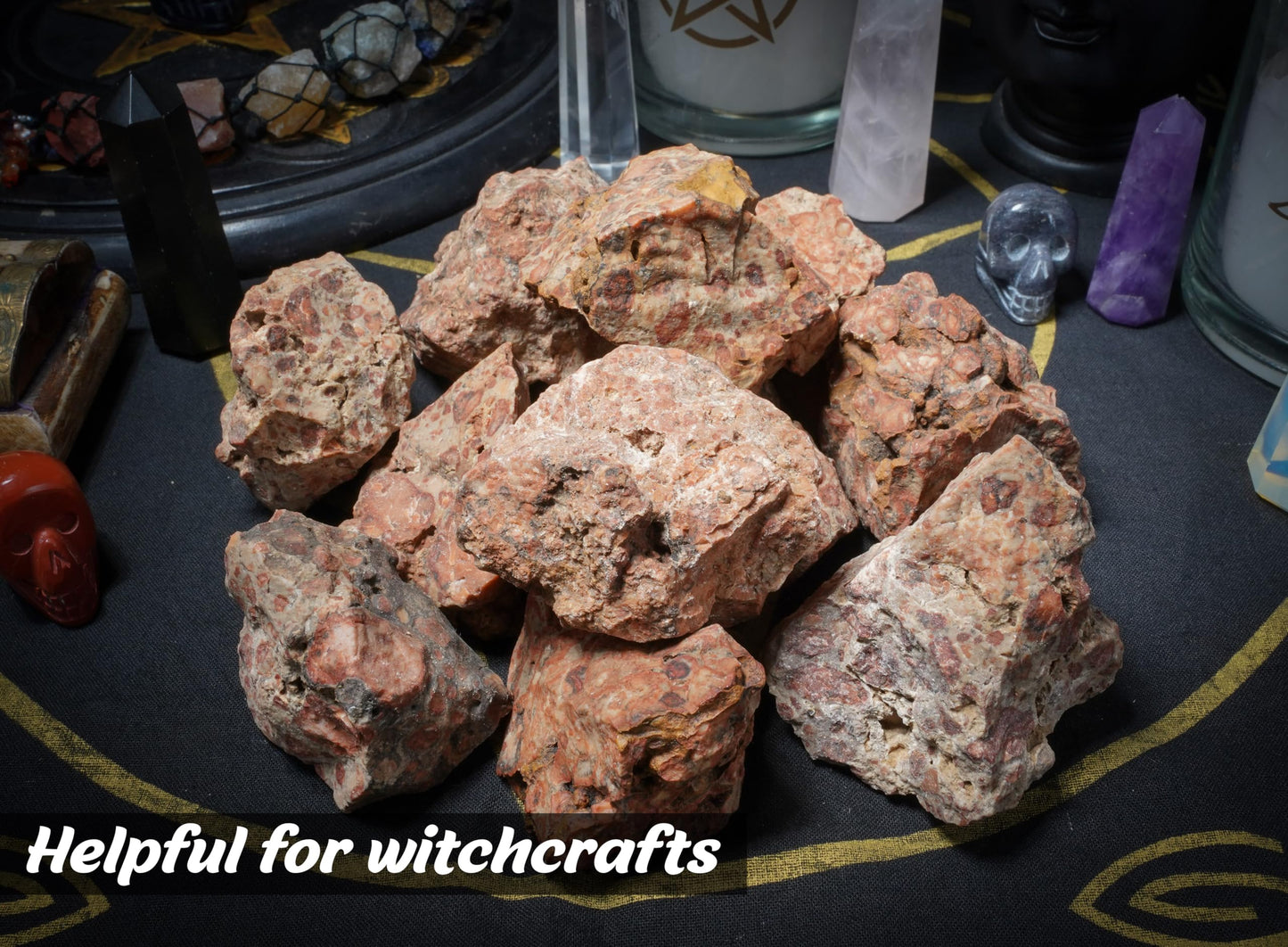 Asteroid Jasper Raw Stones and Crystals For Jewelry Making, Rough Gemstones and Crystals for Tumbling, Polishing, Cabbing, Fountain Rocks, Decoration, Wire Wrapping, Gem Mining, Reiki Healing 1 lb