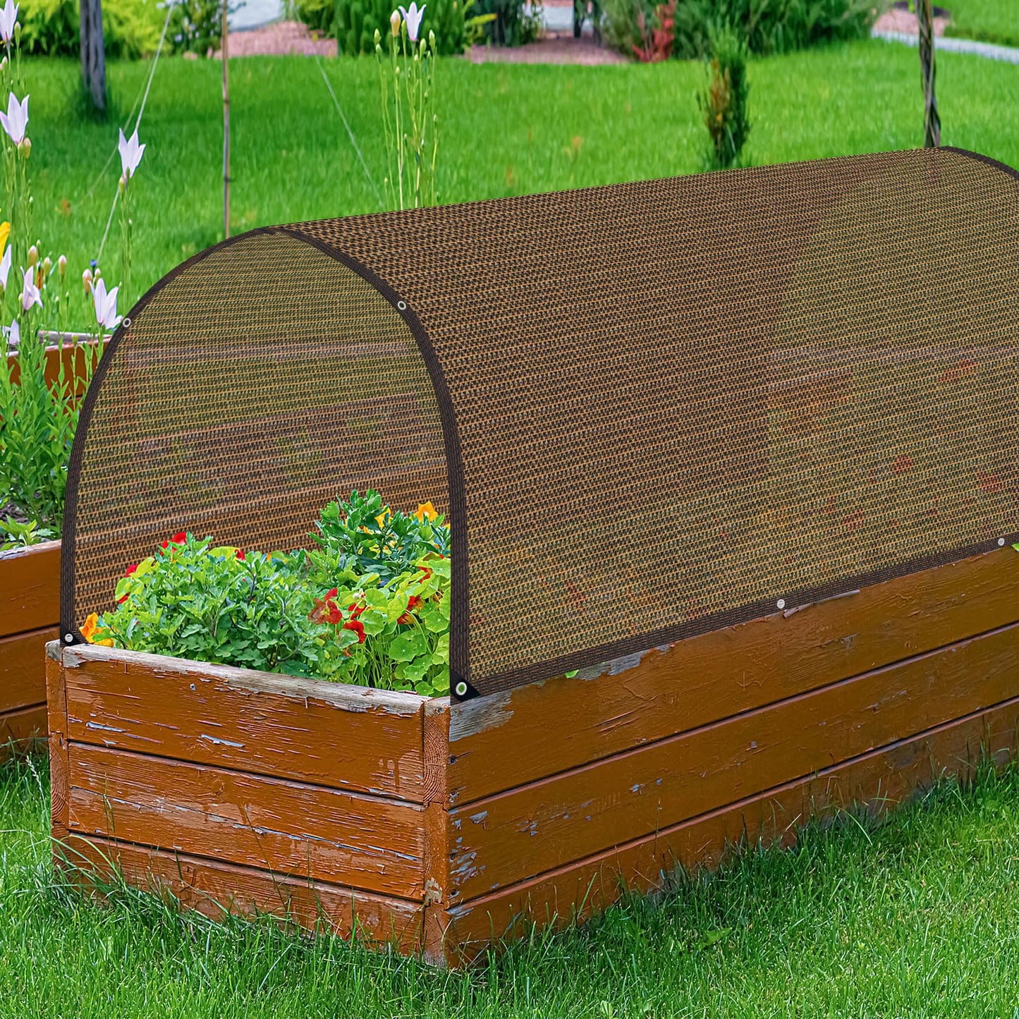 Shade Cloth for Garden,80% Mesh Tarp with Grommets Shade Cloth for Greenhouse,Patio,Vegetables,Plants Cover and Chicken Coops,Coffee Shade Net for Outdoor Garden