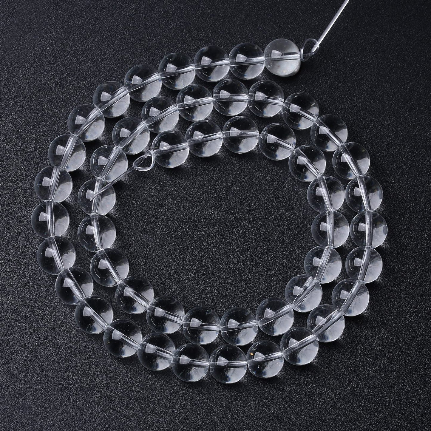 6MM 63PCS Clean Glass Spacer Loose Beads for Jewelry Making DIY Bracelet Necklace