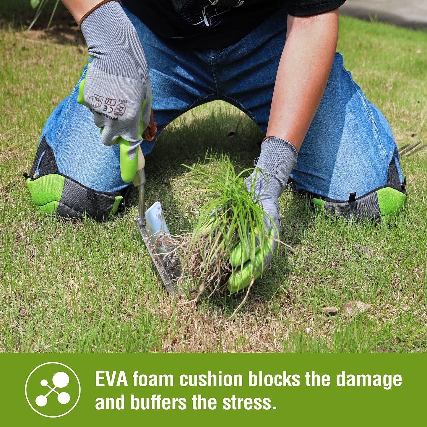 WORKPRO Garden Knee Pads For Unisex-Adult, Flooring Kneepads with Foam Padding, Comfortable Kneeling Cushion for Gardening, House Cleaning, Construction Work
