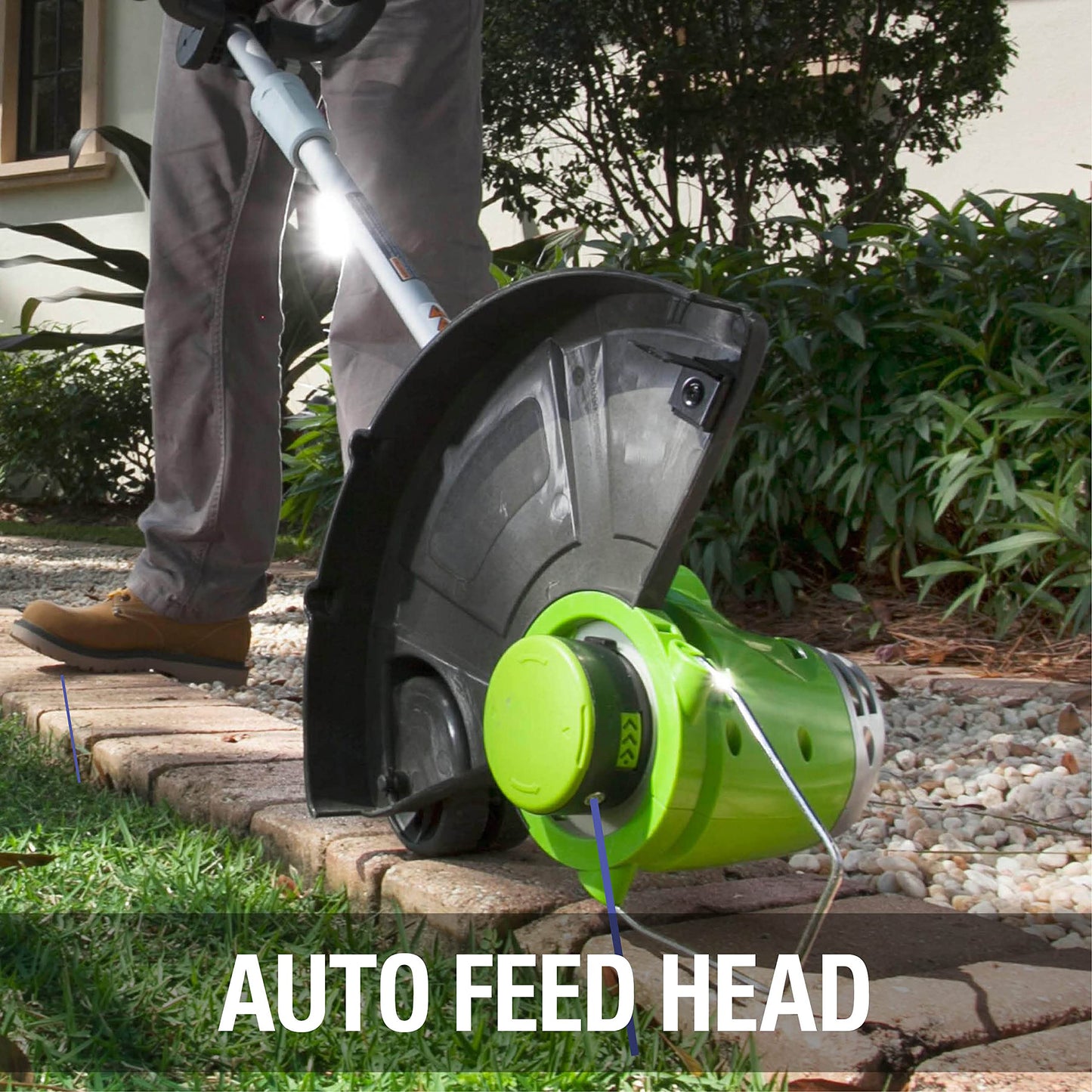 Greenworks 40V 20" Cordless Lawn Mower (Push), Axial Leaf Blower (500 CFM / 120 MPH),12" String Trimmer with 2 Batteries(5Ah+2Ah) and Chargers