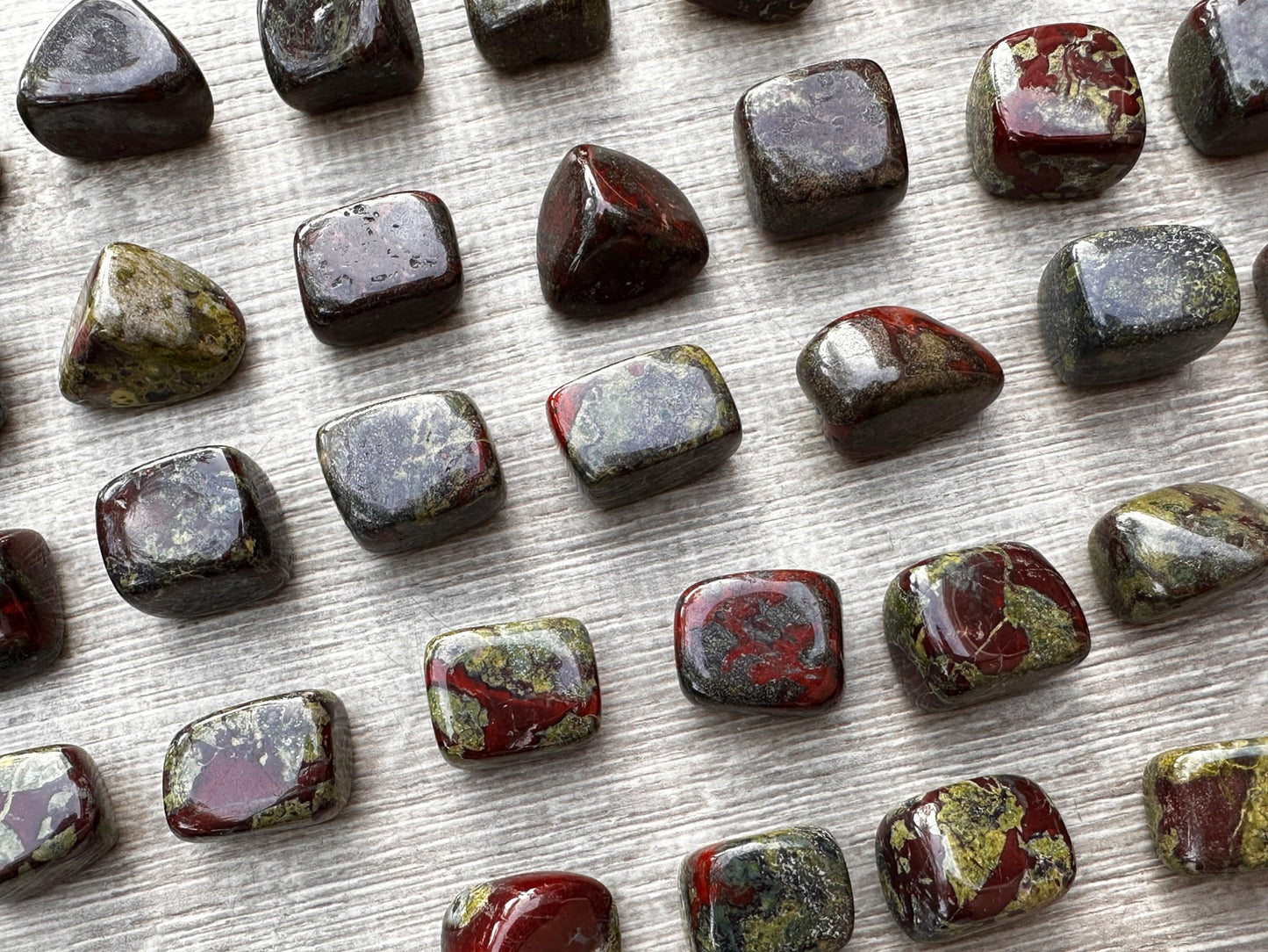 GAF TREASURES 5 Pcs Dragon Blood Jasper Tumbled Stones, Polished Dragon Blood Jasper Gemstone, Dragon Blood Jasper Healing Crystals (Dragon Blood Jasper)