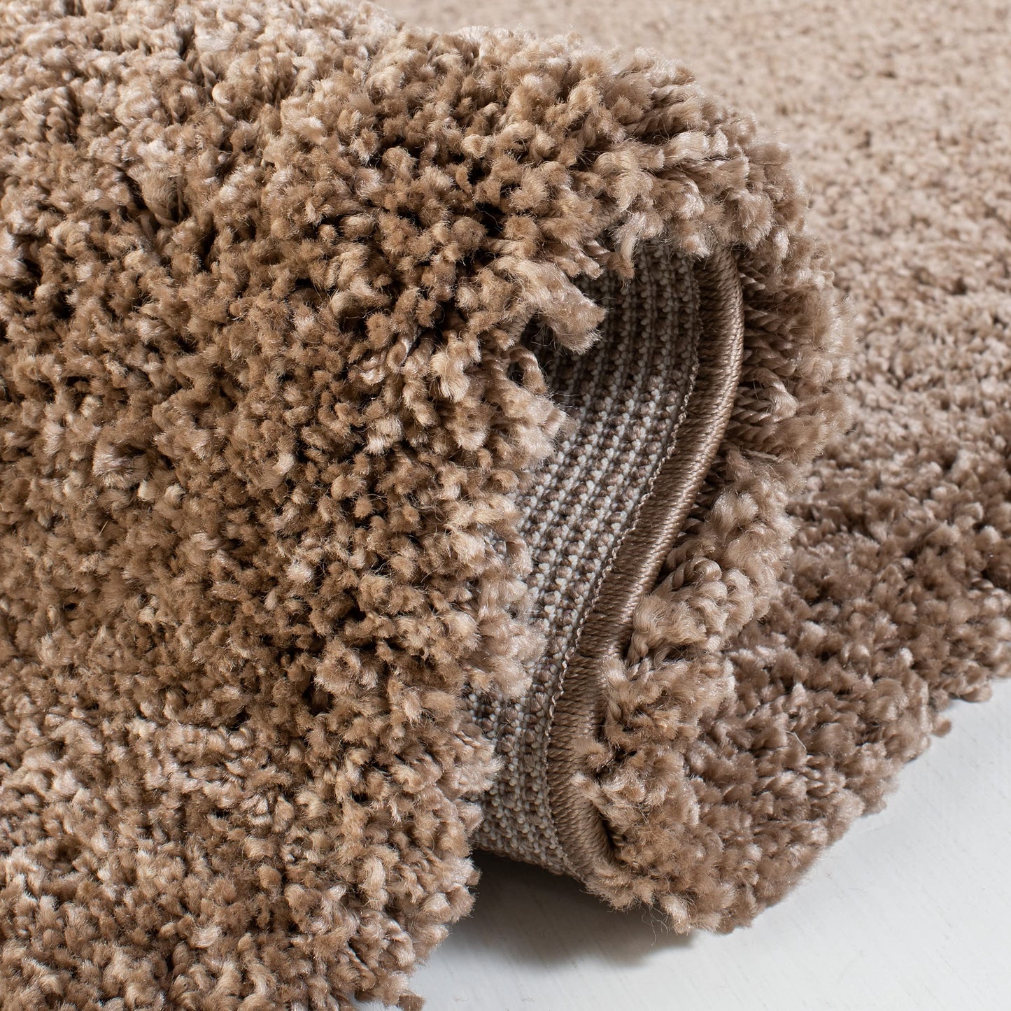 SAFAVIEH Milan Shag Collection Area Rug - 3' x 5', Dark Beige, Solid Design, Non-Shedding & Easy to Clean, Plush Thick Pile, Ideal for Living Room, Bedroom (SG180-1414)