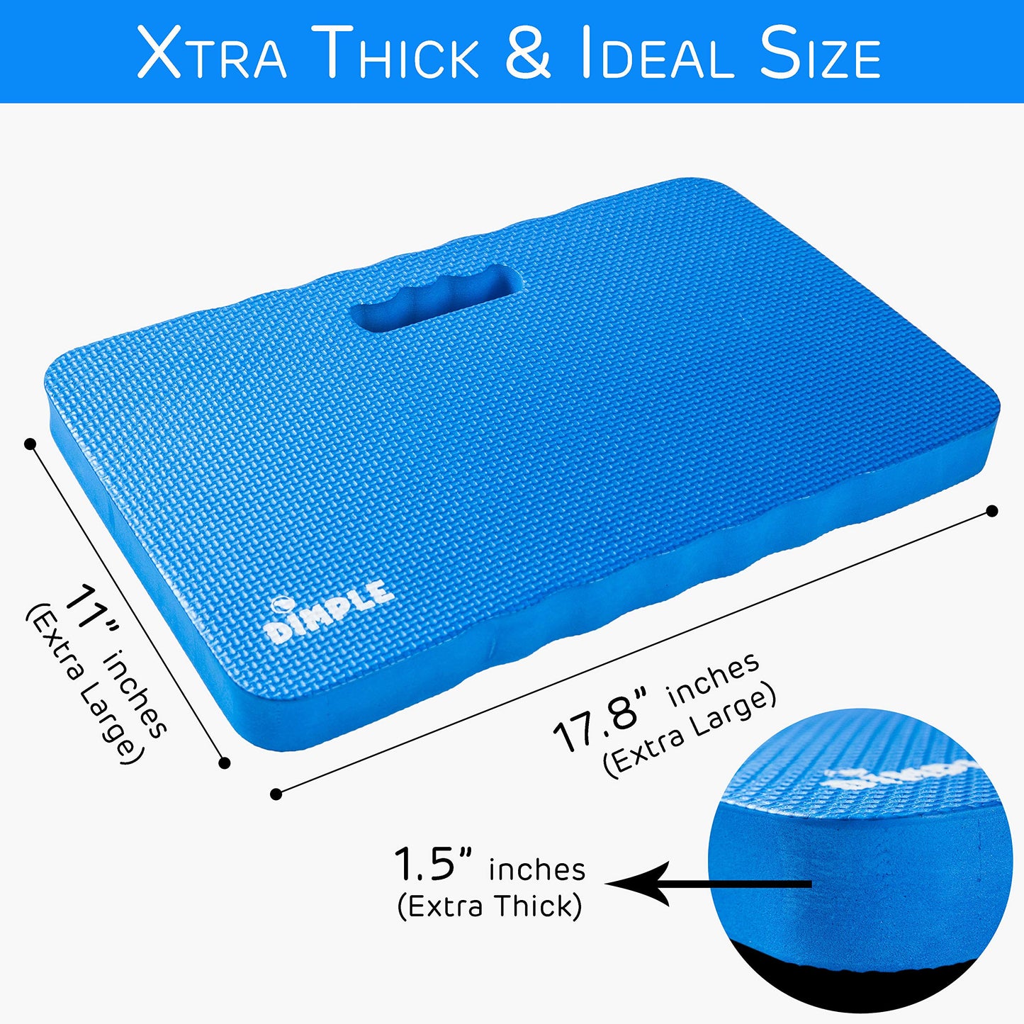 Dimple Kneeling Pad, High Density Thick Foam Comfort Kneeling Mats for Gardening, Yoga Exercise, Garden Cushions, Knee Pads Blue