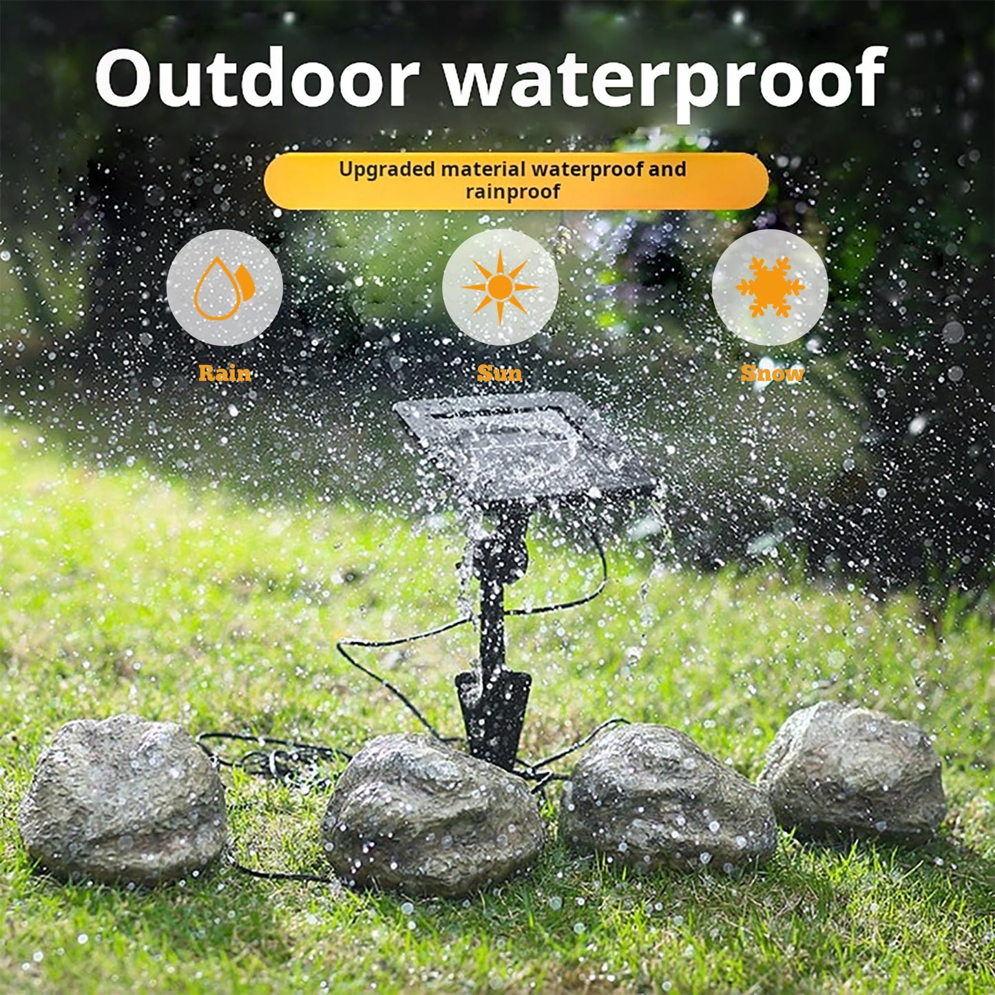 LIYAOLI Solar Rock Lights 4-Pack | Auto-Dimming & 8H Runtime | IP44 Waterproof Landscape Lighting for Garden/Pathway/Lawn Outdoor Decorative (Natural Stone Texture)
