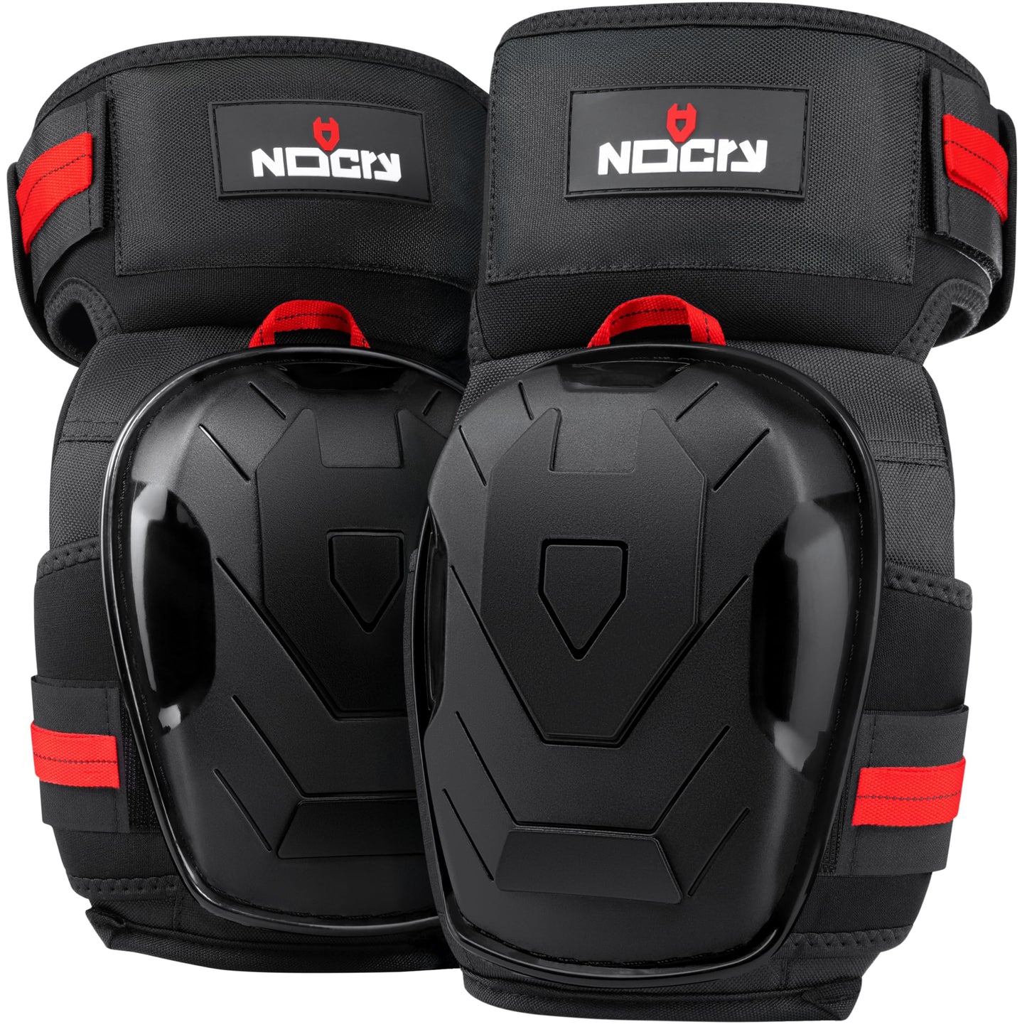 NoCry Professional Gel Knee Pads for Work — Heavy Duty Anti-Slip Cap, Extra Dual-Layer Foam and Cushion, Reinforced Adjustable Non-Slip Straps, Built-in Hangand Pull Loops, Fits Men Women, Black