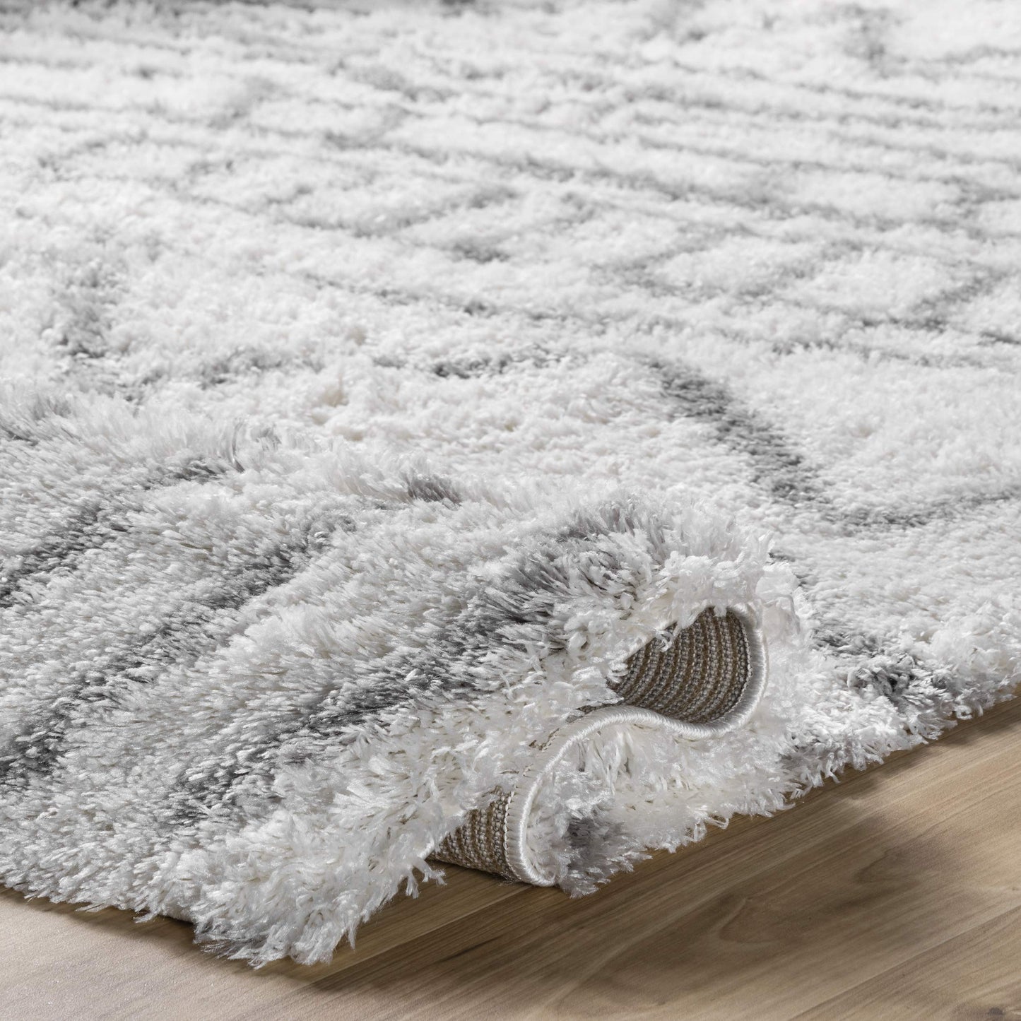 nuLOOM Renata Moroccan Shag Area Rug, 5x8, Grey