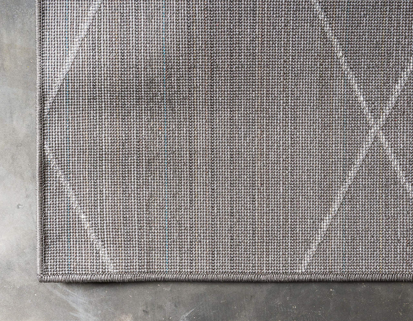 Unique Loom Trellis Frieze Collection Area Rug - Geometric (4" x 6", Dark Gray/ Ivory)