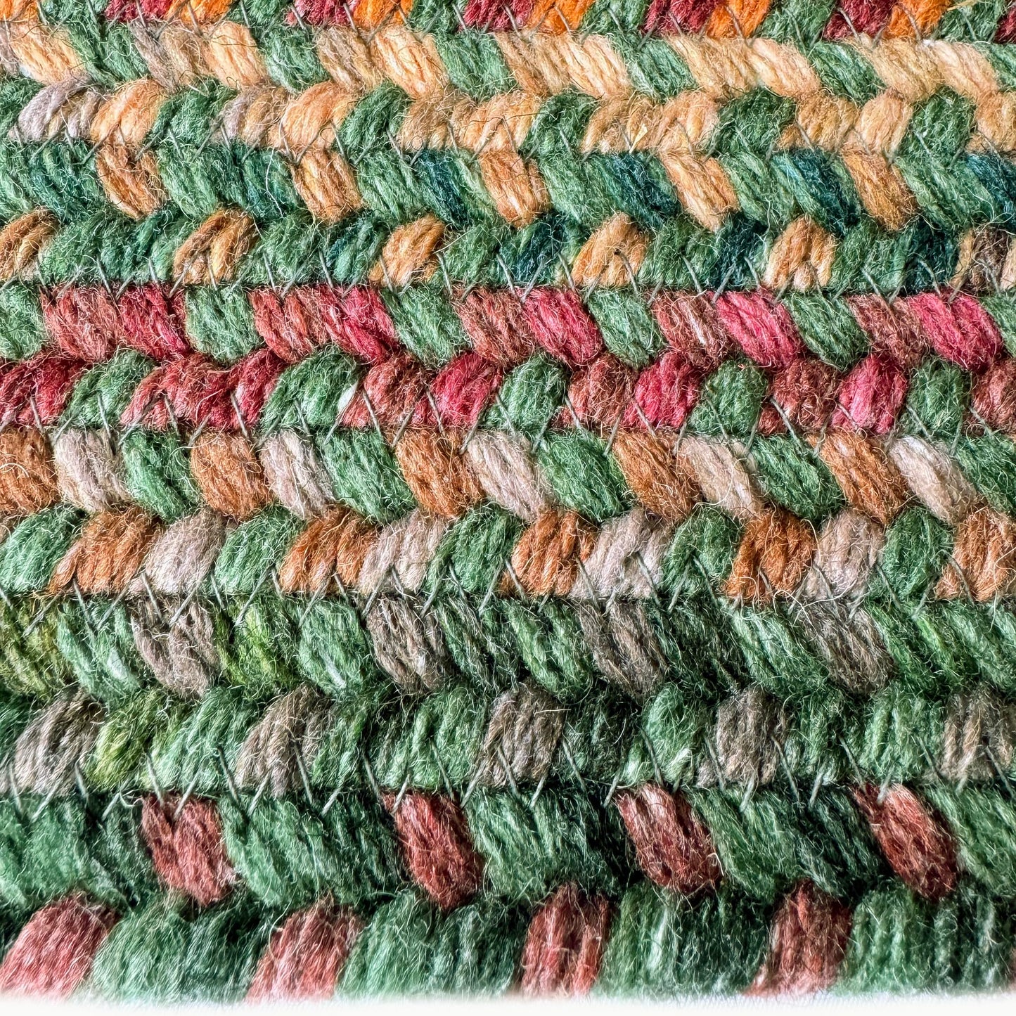 Capel American Heritage Green Multi 2'0"X3'0" Oval Braided Rug