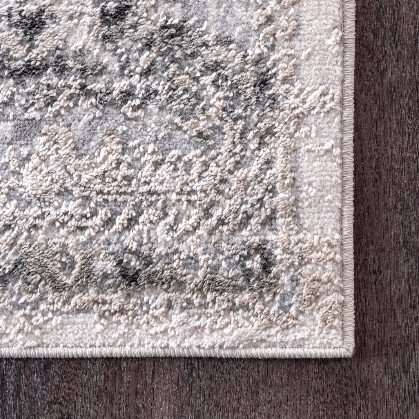 Nuloom Madisson Grey/Ivory, 5' x 8', Vintage Medallion, Recycled Materials, Soft and Cozy, High Traffic, Stain Resistant, Easy Clean, Durable Area Rug for Bedroom, Living Room, Dining, Entryway