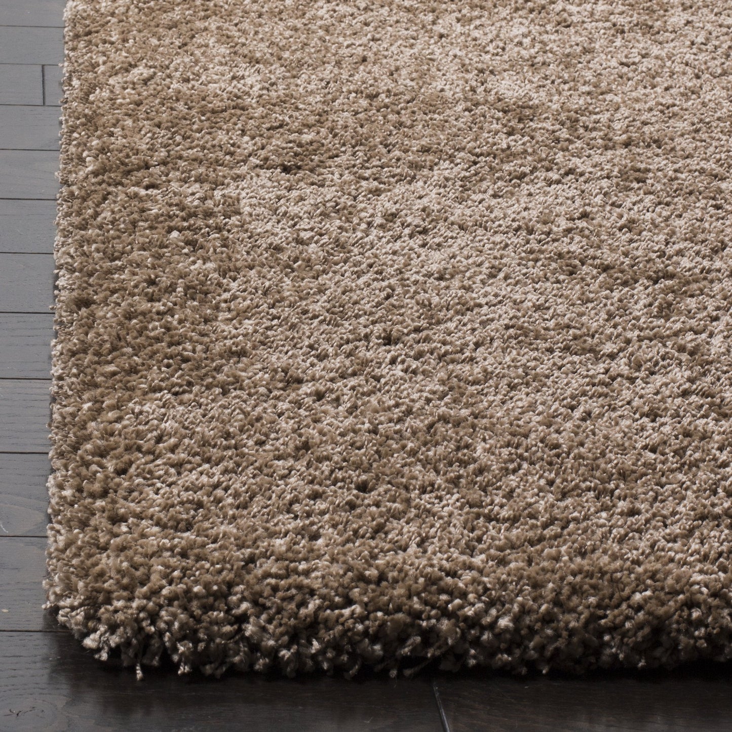 SAFAVIEH Milan Shag Collection Area Rug - 3' x 5', Dark Beige, Solid Design, Non-Shedding & Easy to Clean, Plush Thick Pile, Ideal for Living Room, Bedroom (SG180-1414)