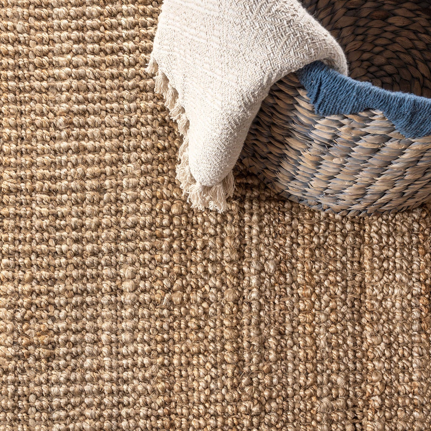 JONATHAN Y Pata Hand Woven Chunky Jute Natural Indoor Area Rug, 5x8, Bohemian, Rustic, Cottage, Easy-Cleaning for Living Room, Bedroom, Kitchen, Non-Shedding (NRF102A-5)